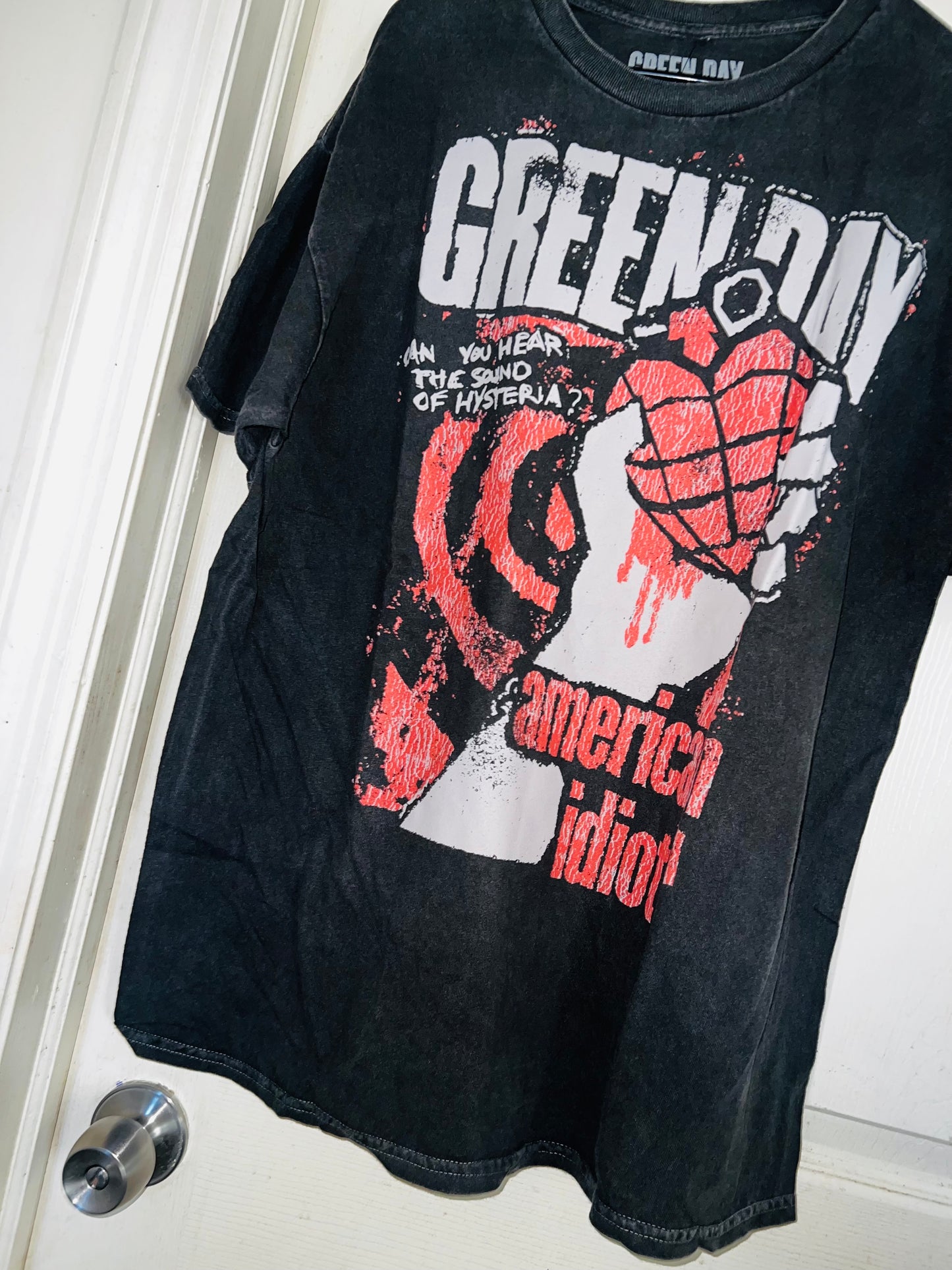 Green Day American Idiot Oversized Distressed Tee