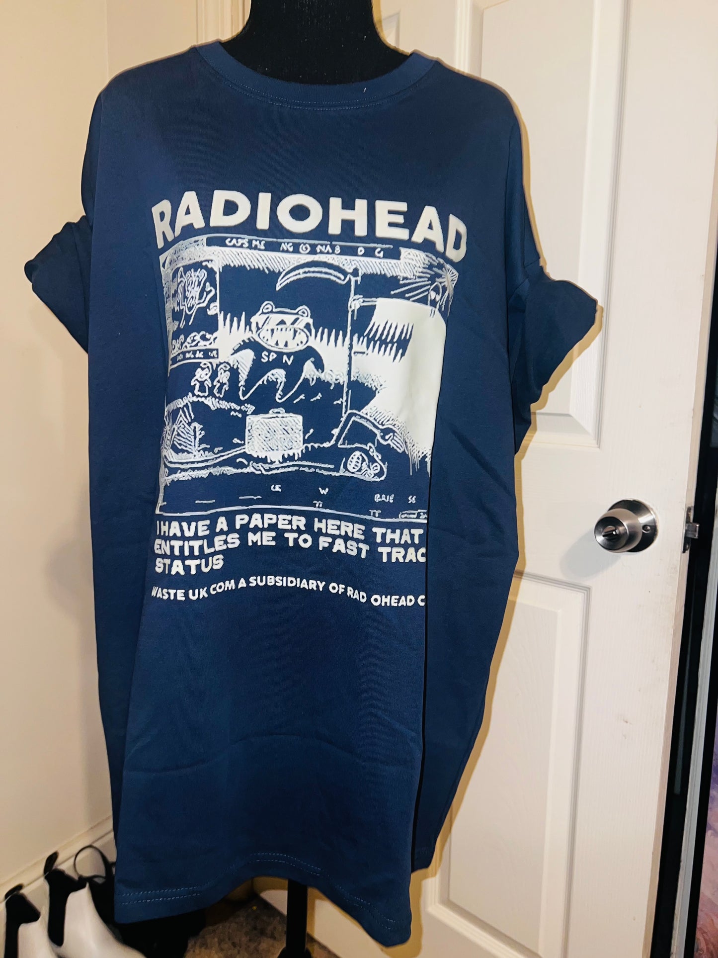 Radiohead Oversized Distressed Tee