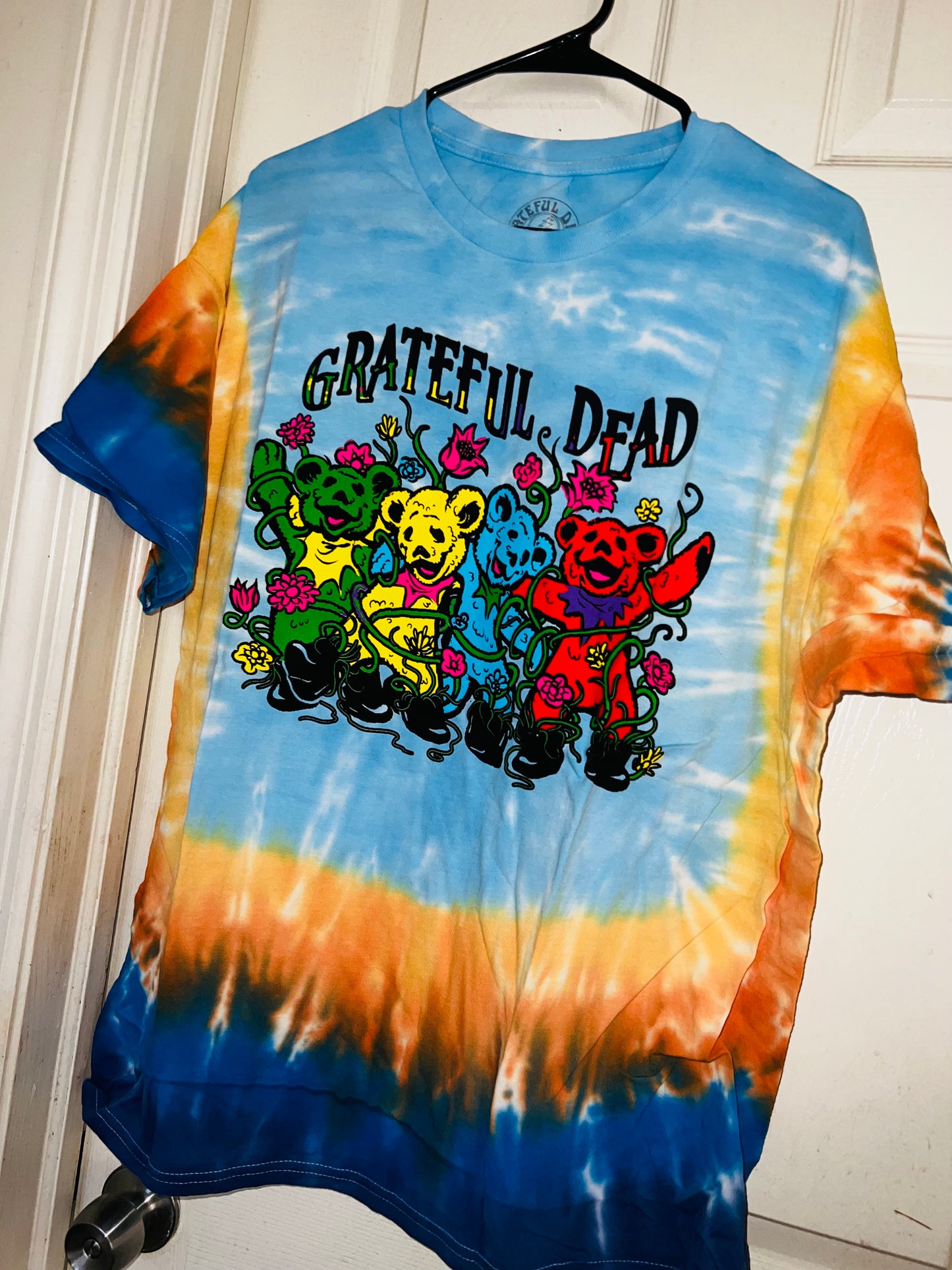 Grateful Dead Tie Dye Oversized Distressed Tee