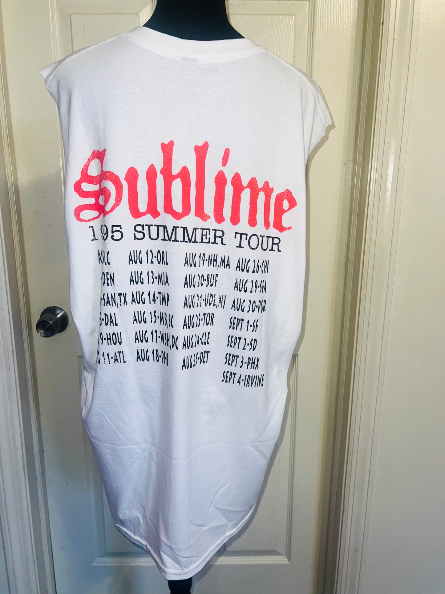Sublime Double Sided Oversized Distressed Tank