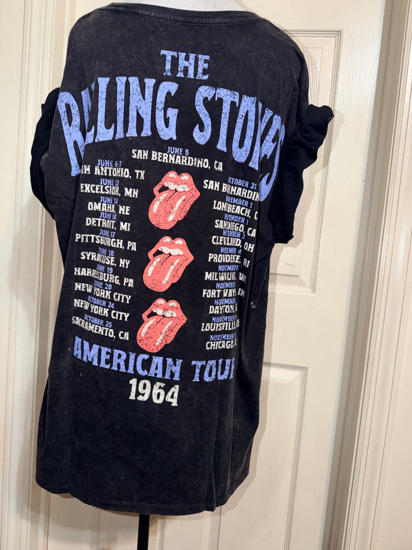 The Rolling Stones Double Sided Oversized Distressed Tee