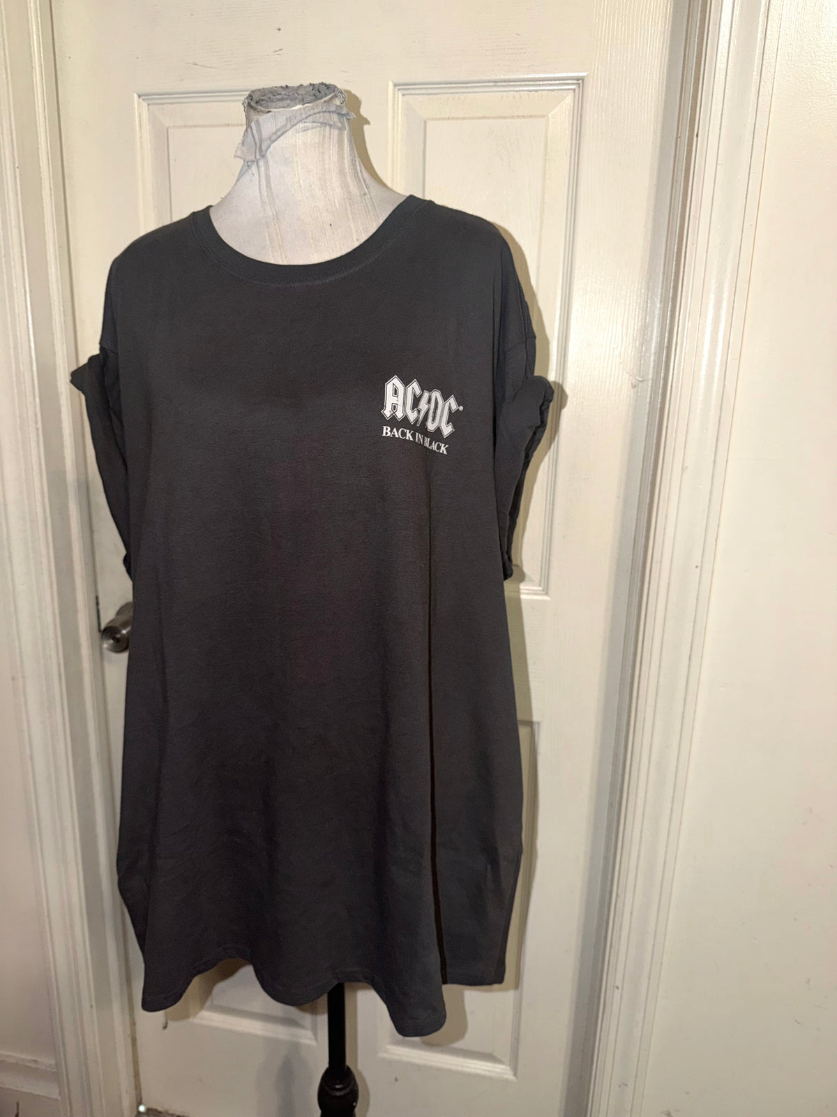 AC/DC Double Sided Oversized Distressed Tee