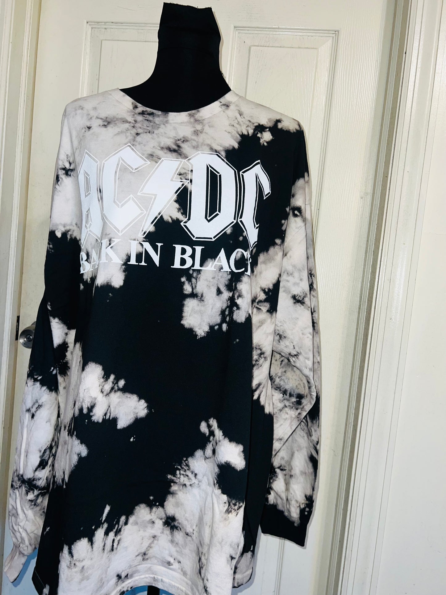 AC/DC Double Sided Oversized Distressed Tee