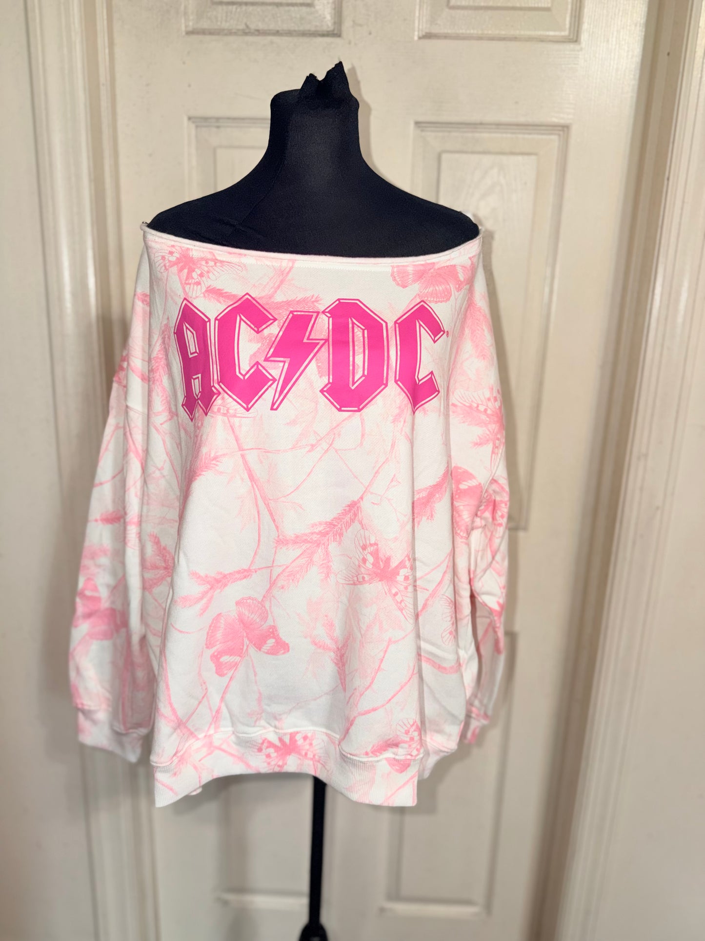 AC/DC OFTS Oversized Distressed Sweatshirt
