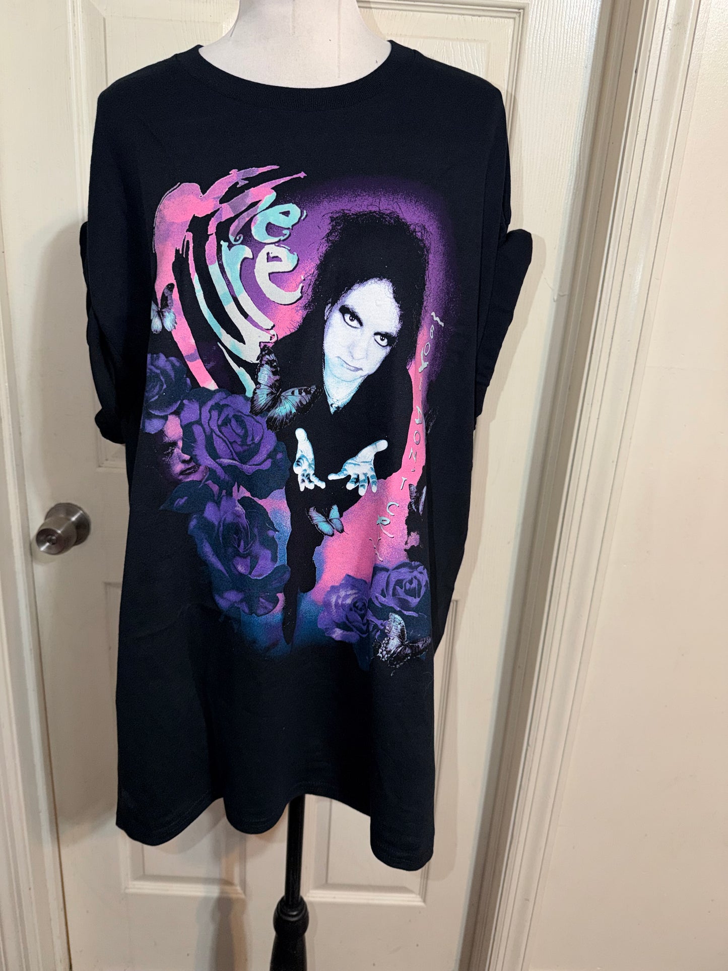 The Cure Double Sided Oversized Distressed Tee
