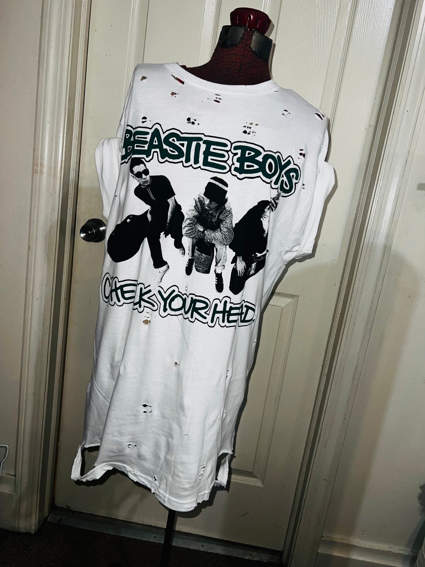 Beastie Boys Double Sided Oversized Distressed Tee