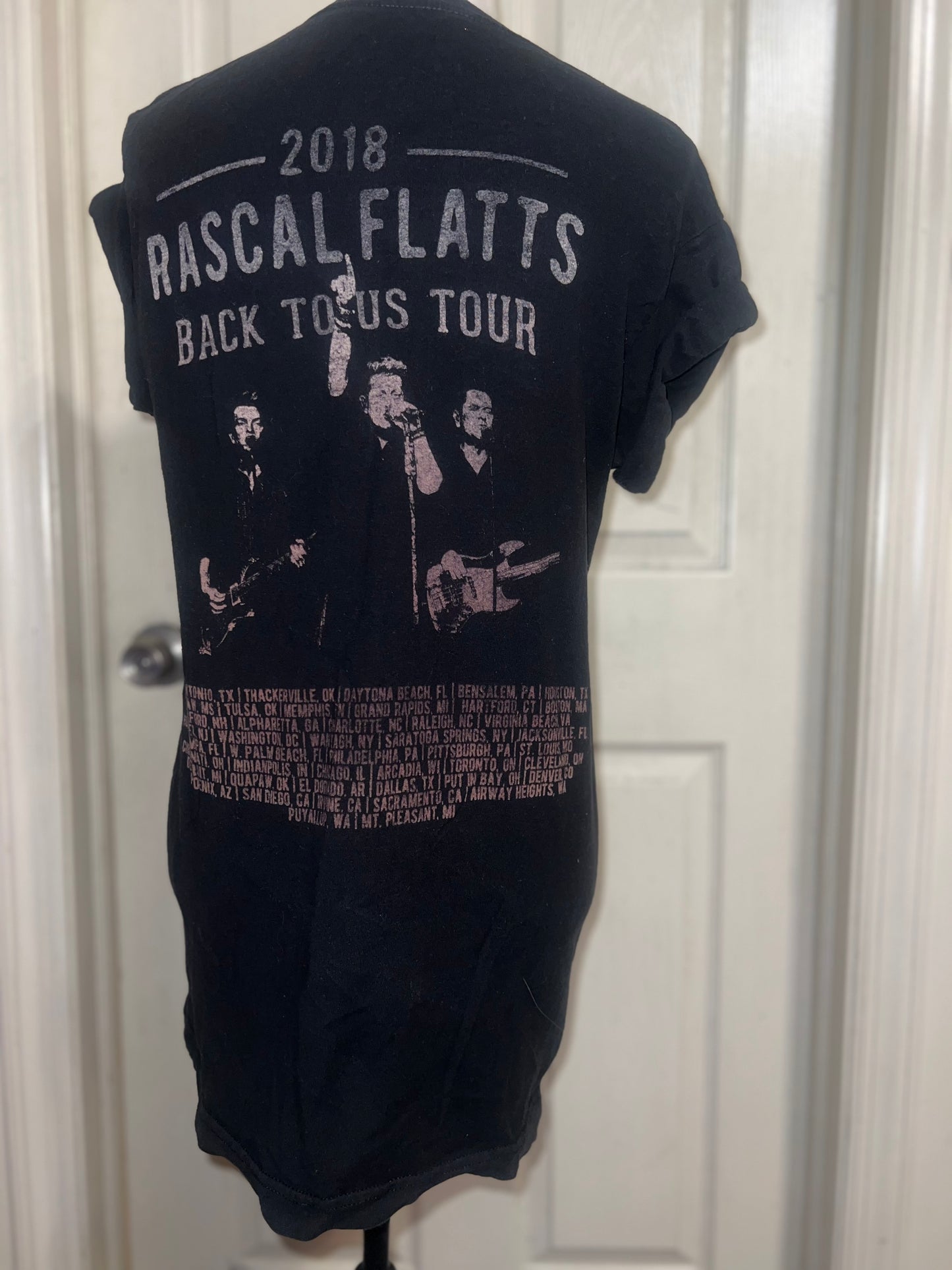 Rascal Flatts Double Sided Oversized Distressed Tee