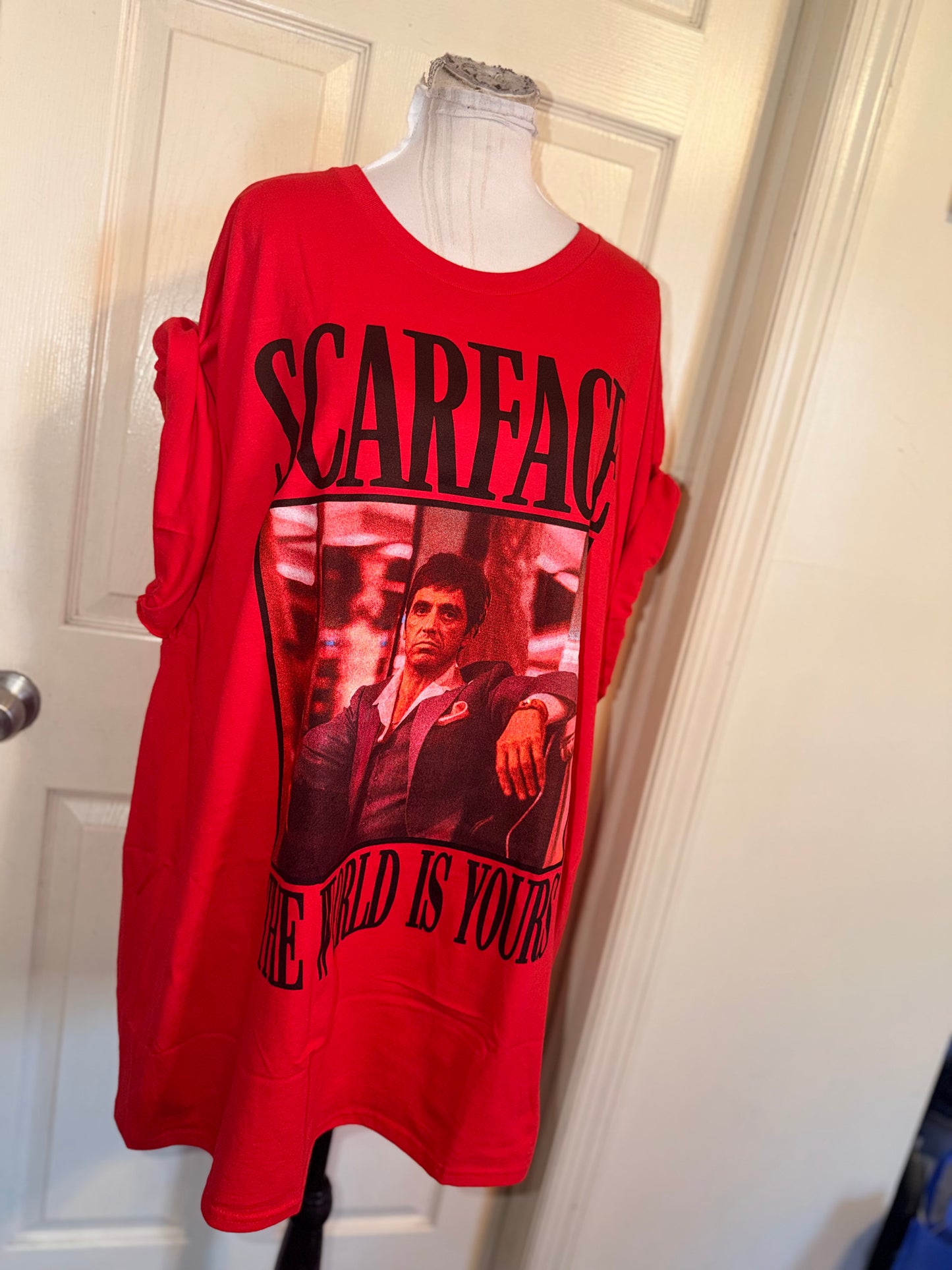 Scarface Oversized Distressed Tee