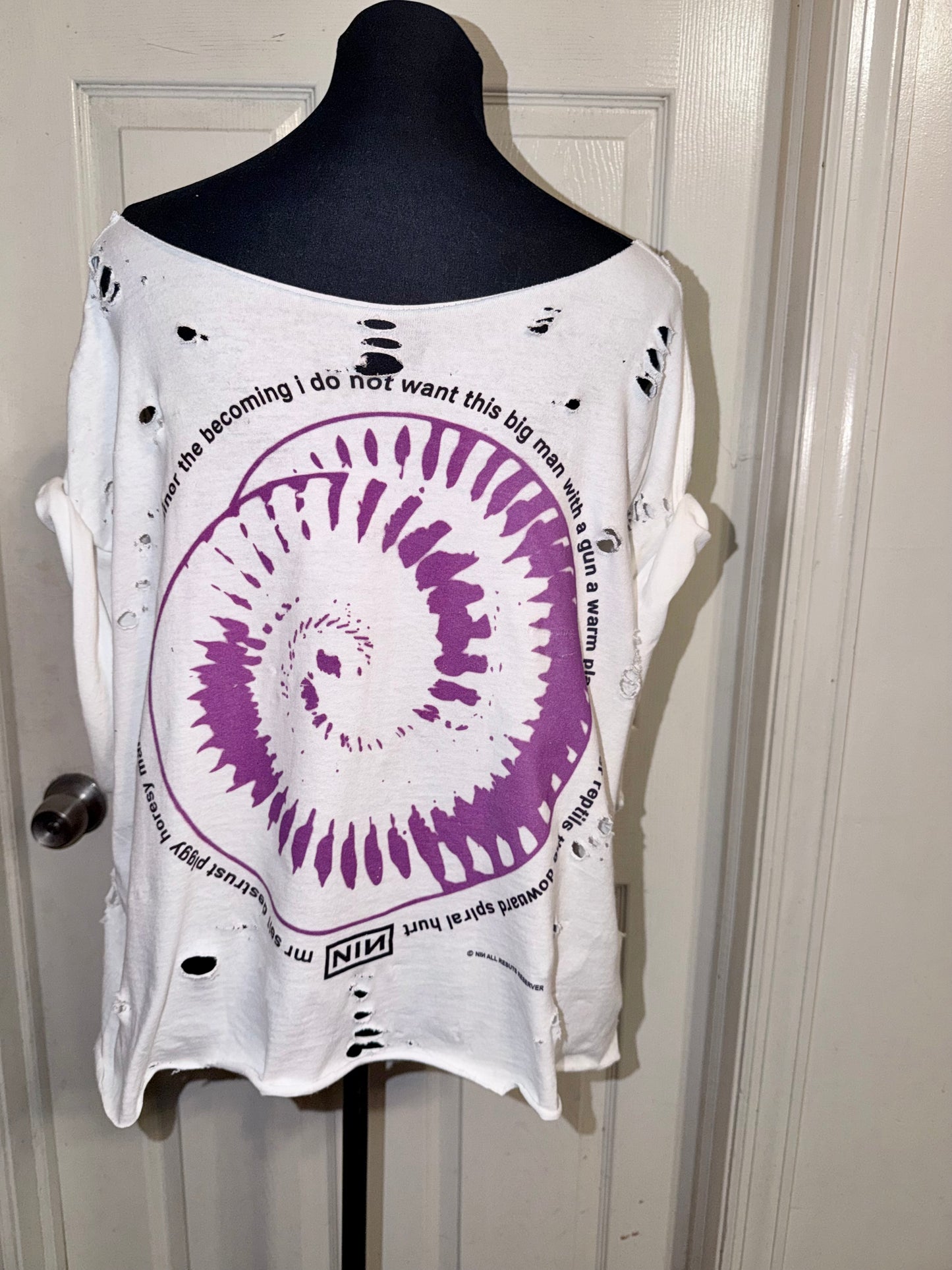 Nine Inch Nails Double Sided Oversized Distressed Tee