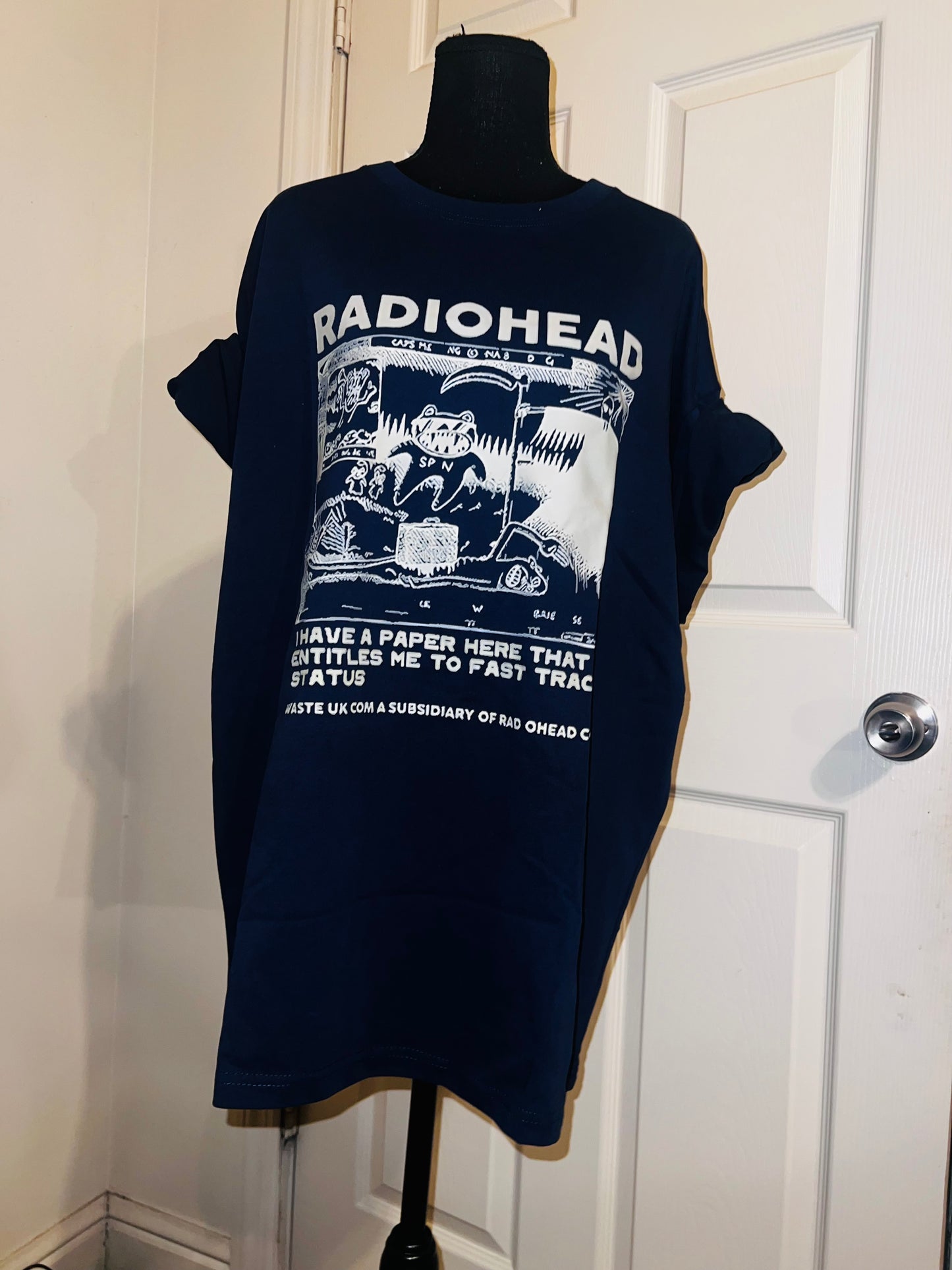 Radiohead Oversized Distressed Tee