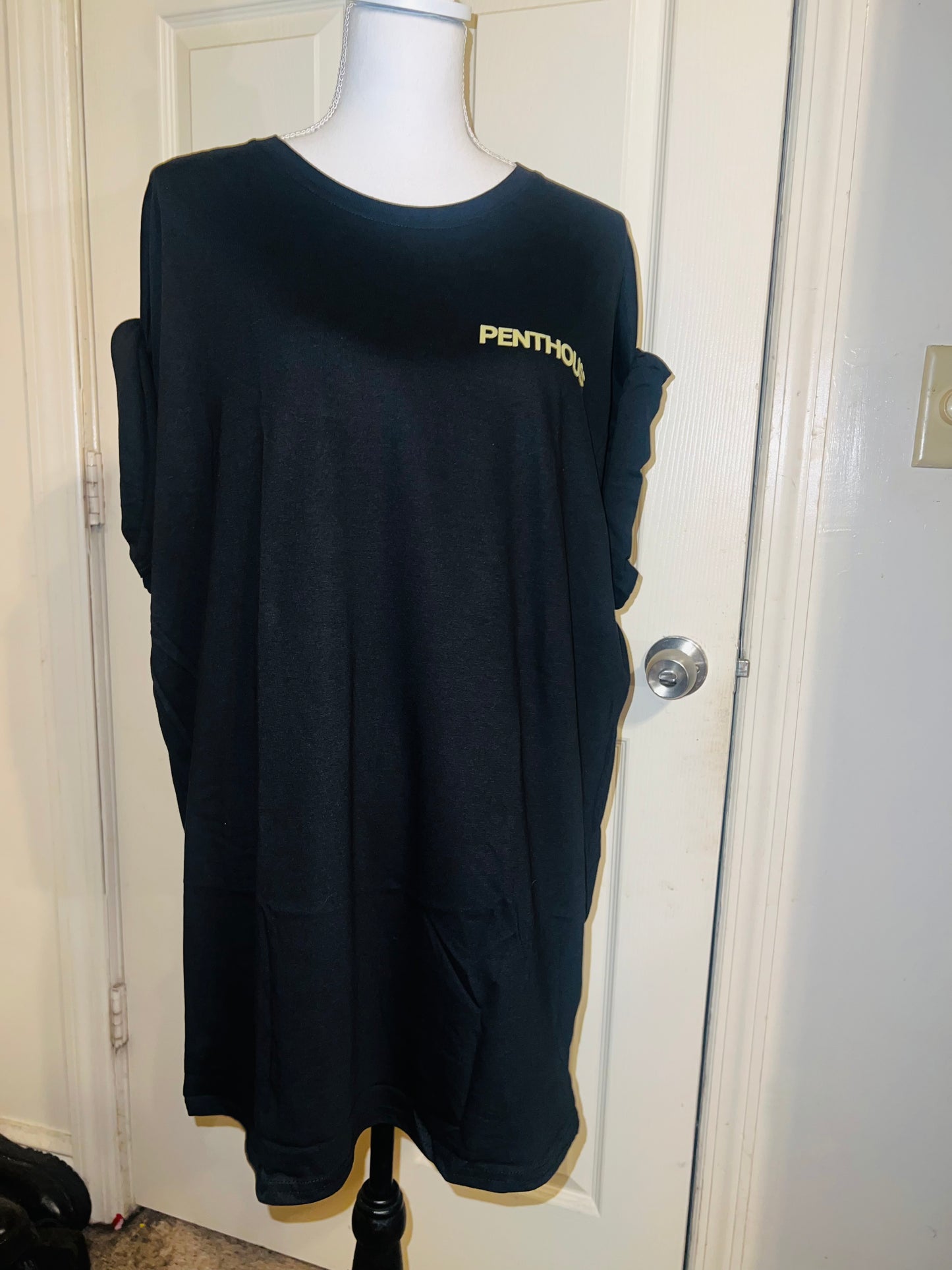 Penthouse Double Sided Oversized Distressed Tee