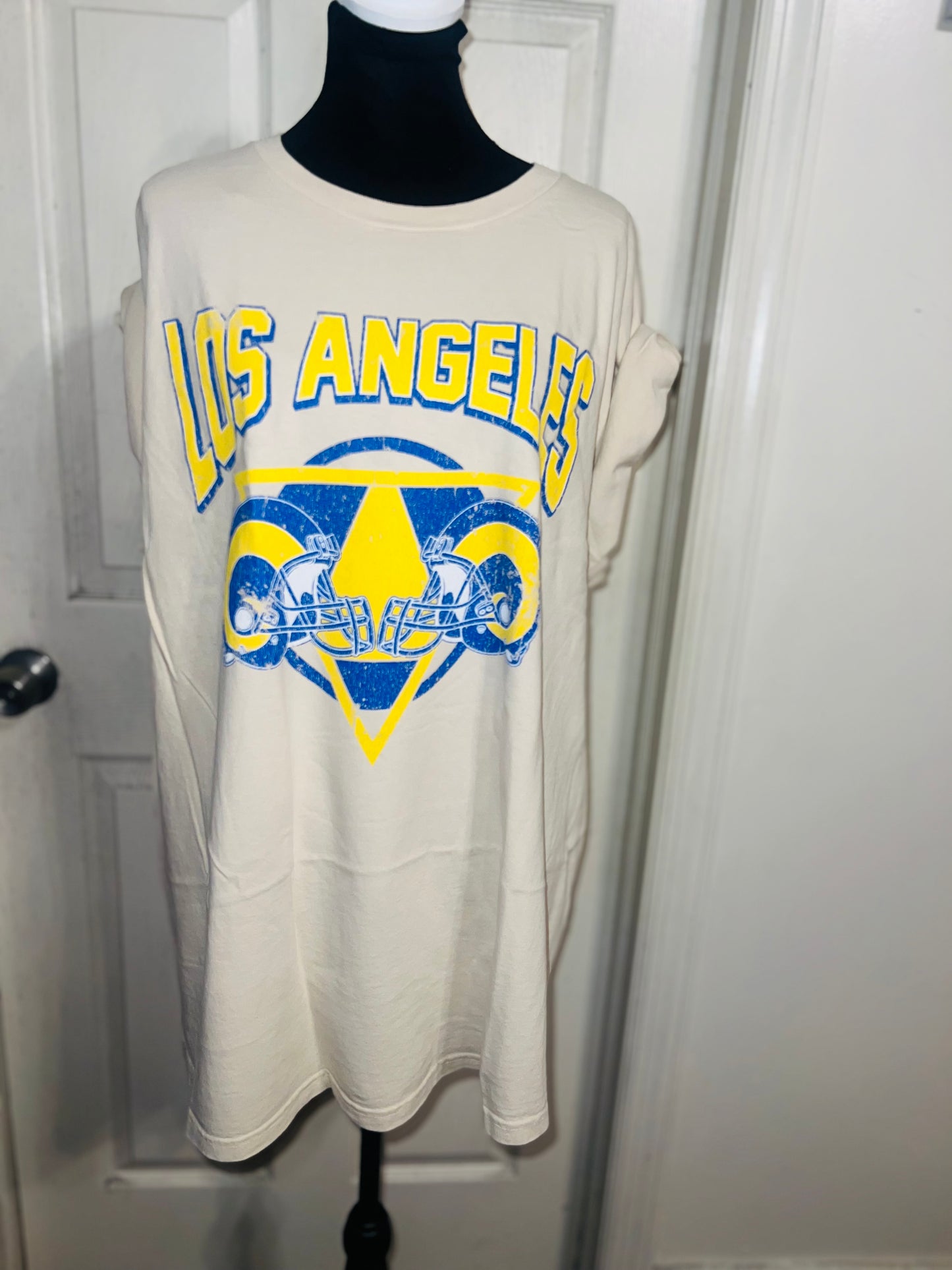 Los Angeles Chargers Oversized Distressed Tee