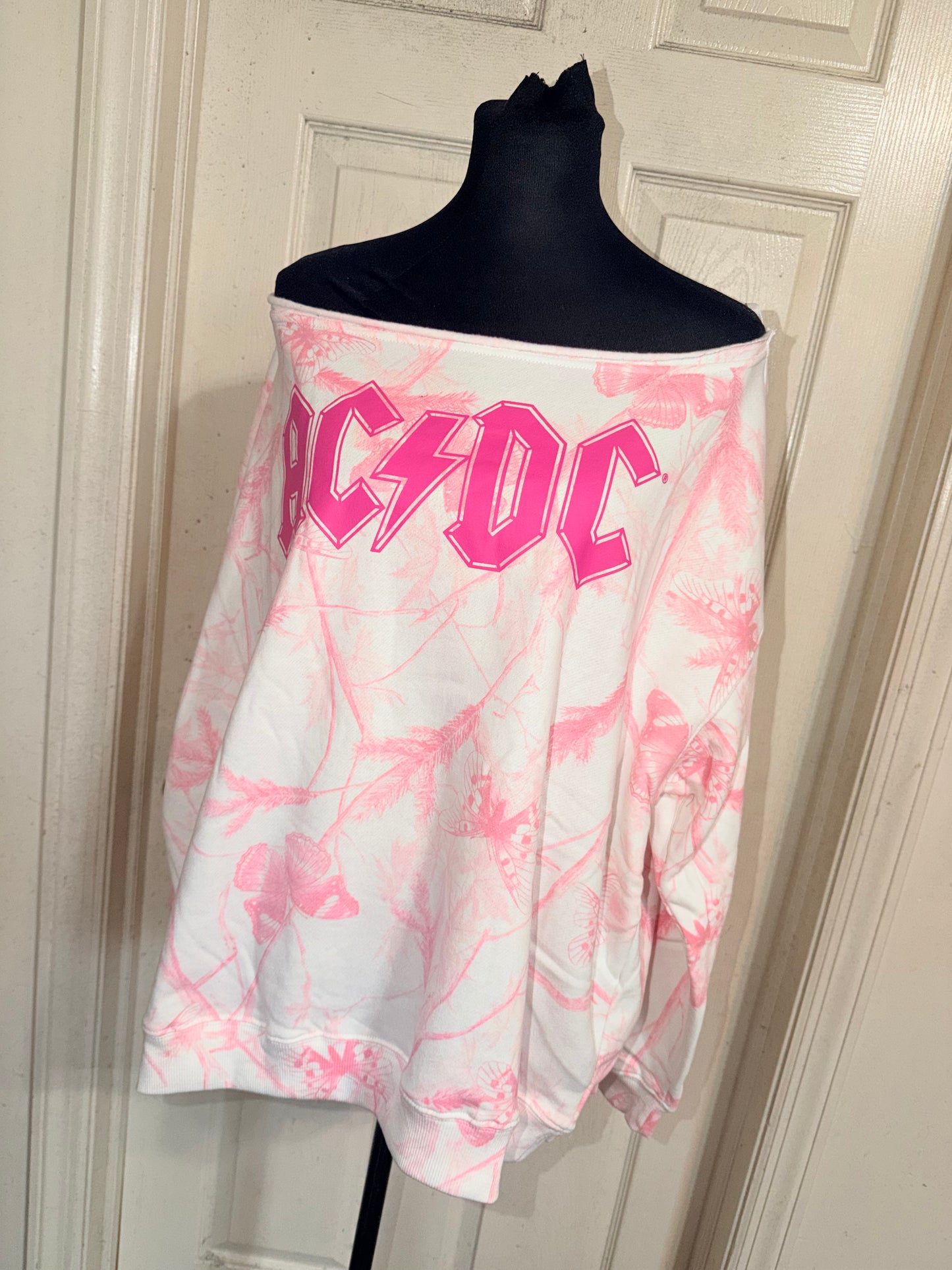 AC/DC OFTS Oversized Distressed Sweatshirt