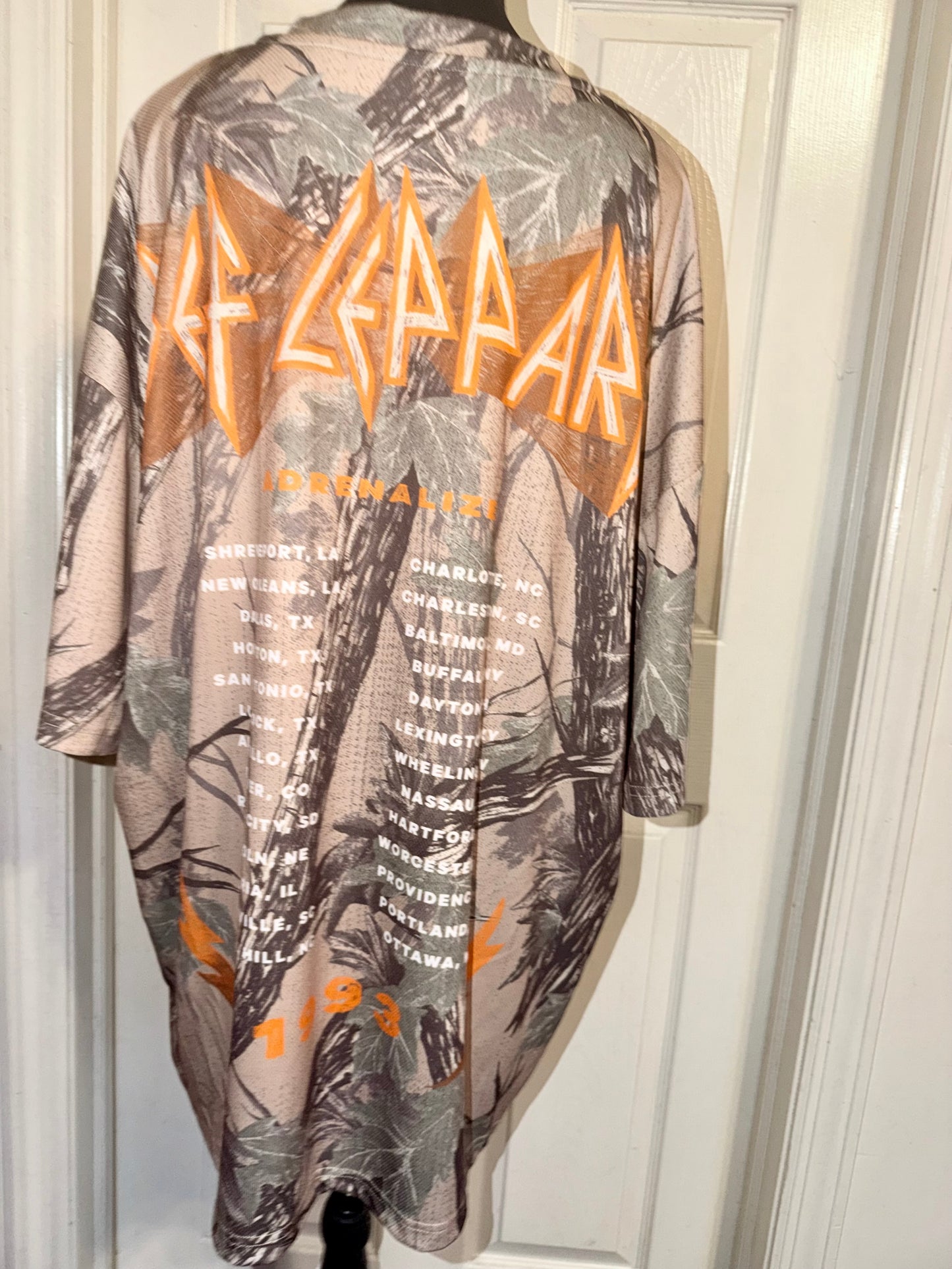 Def Leppard Double Sided Oversized Jersey Tee