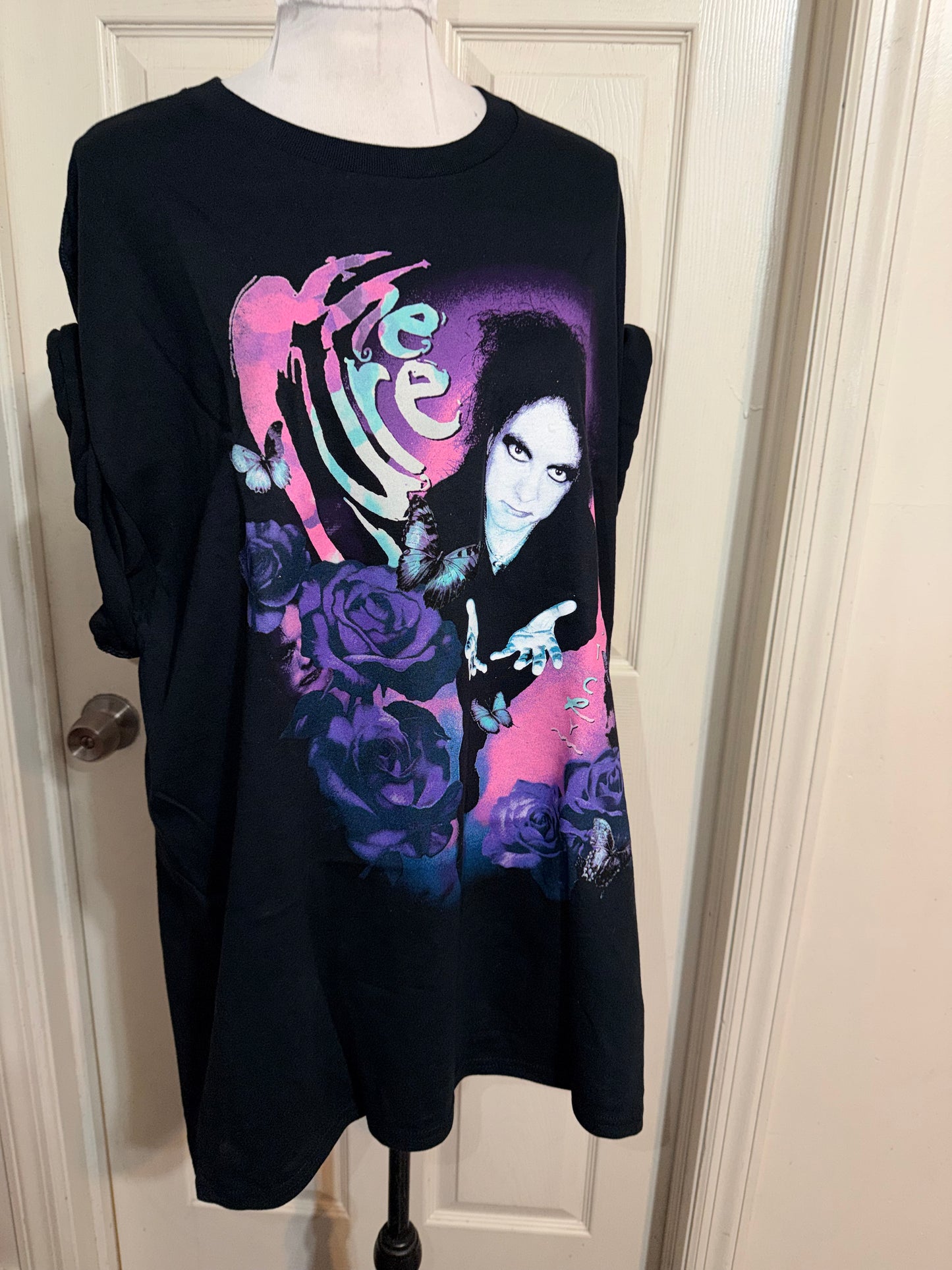 The Cure Double Sided Oversized Distressed Tee