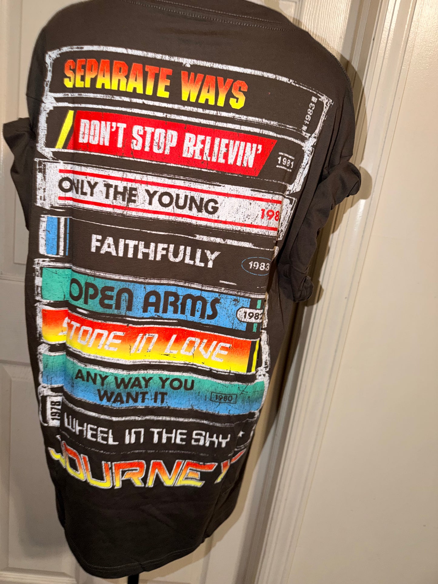 Journey Double Sided Oversized Distressed Tee