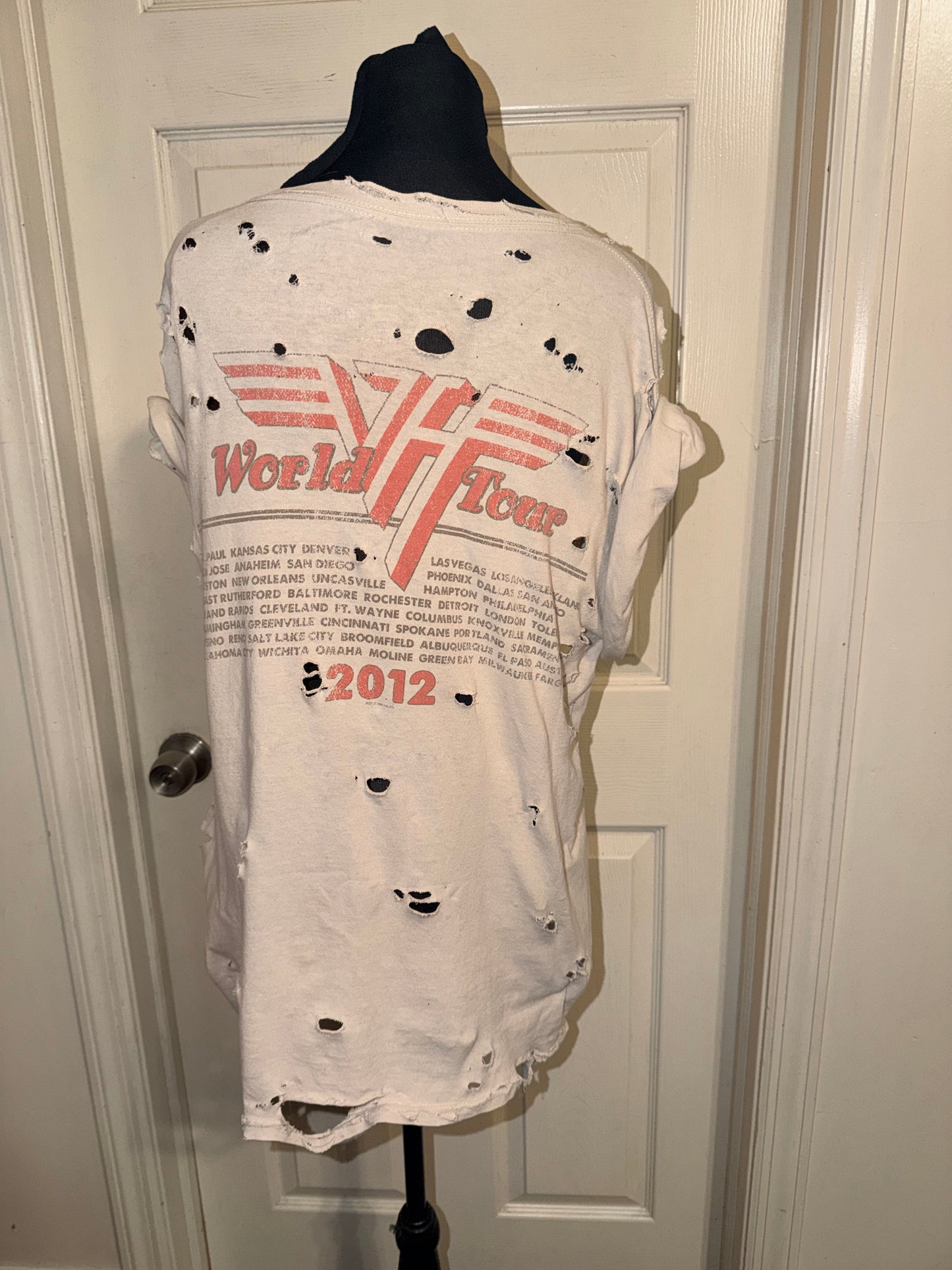 Van Halen Double Sided Oversized Distressed Tee