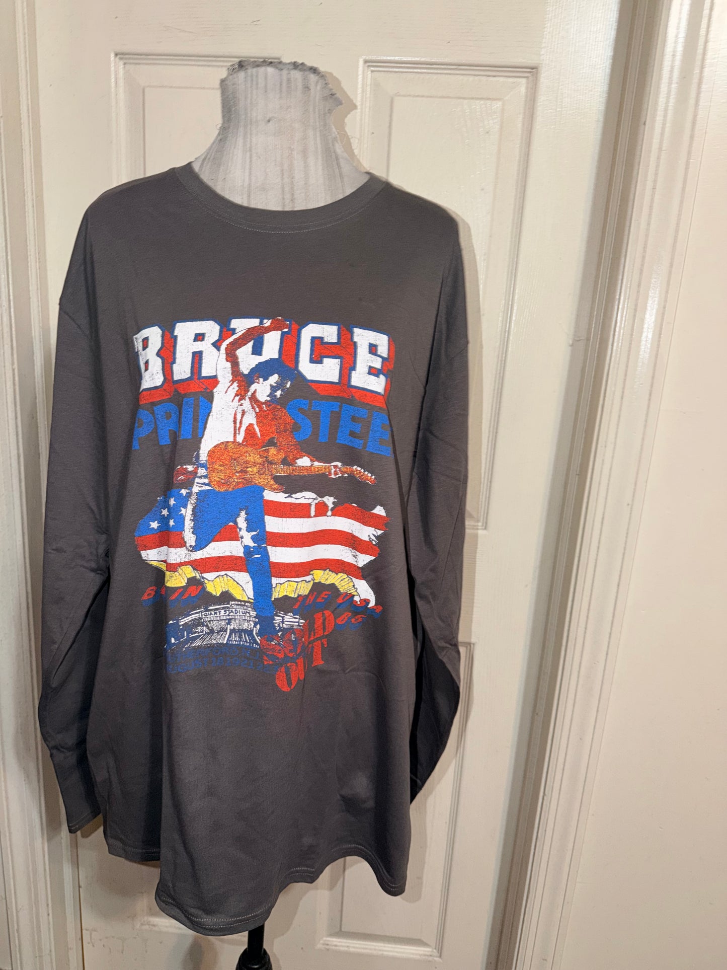 Bruce Springsteen Oversized Distressed Long Sleeve Tee