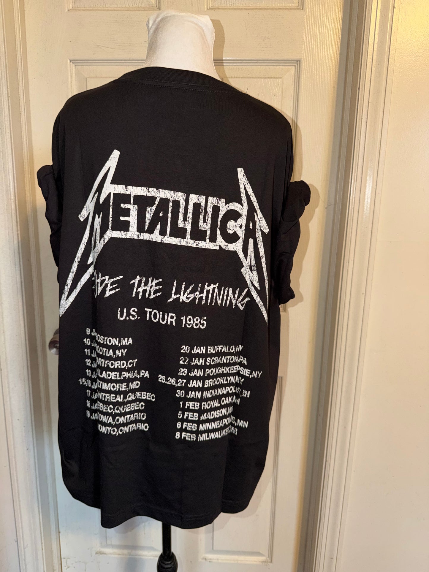 Metallica Double Sided Oversized Distressed Tee