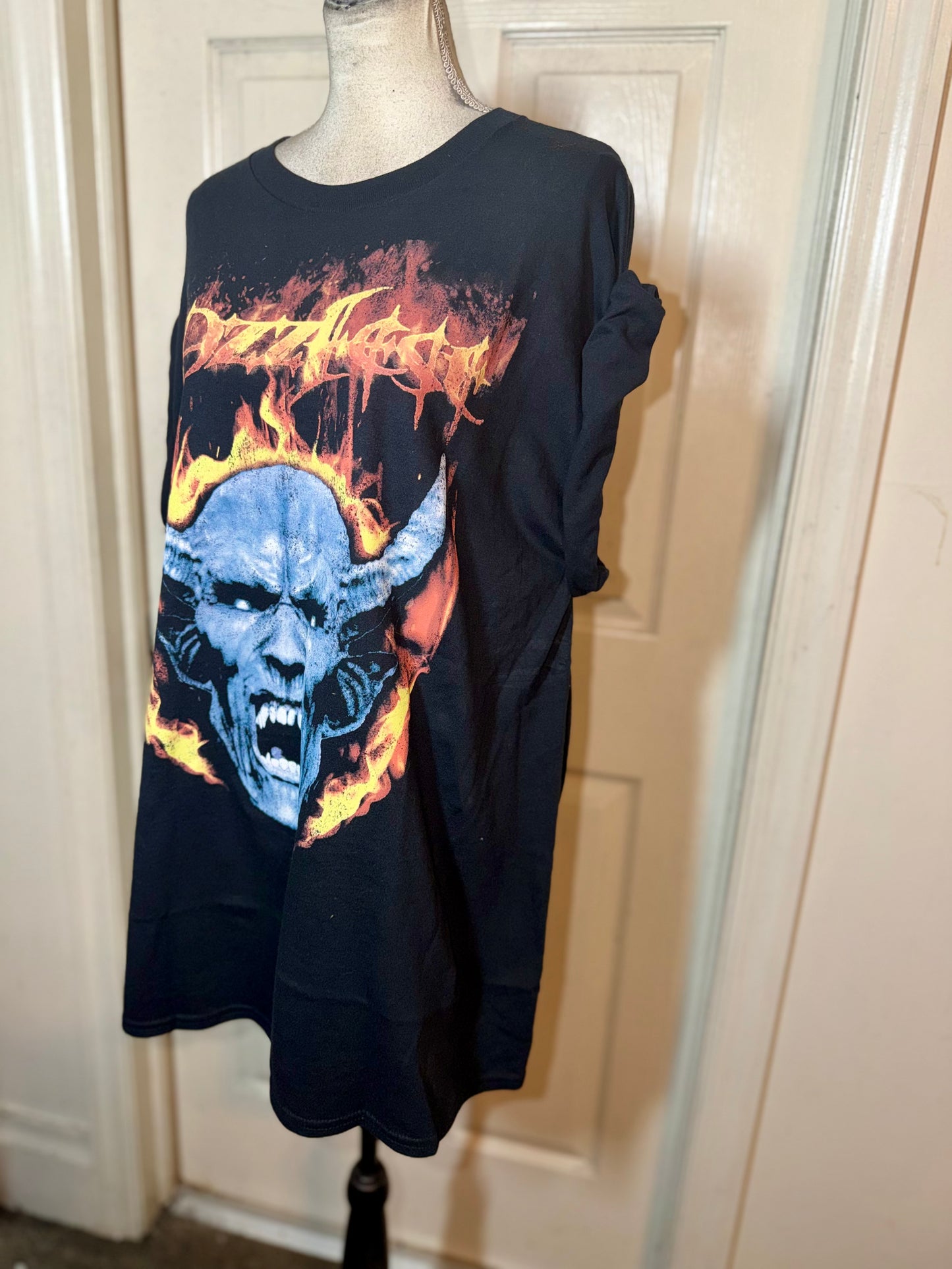 Ozzy Osbourne Ozzfest Oversized Distressed Tee