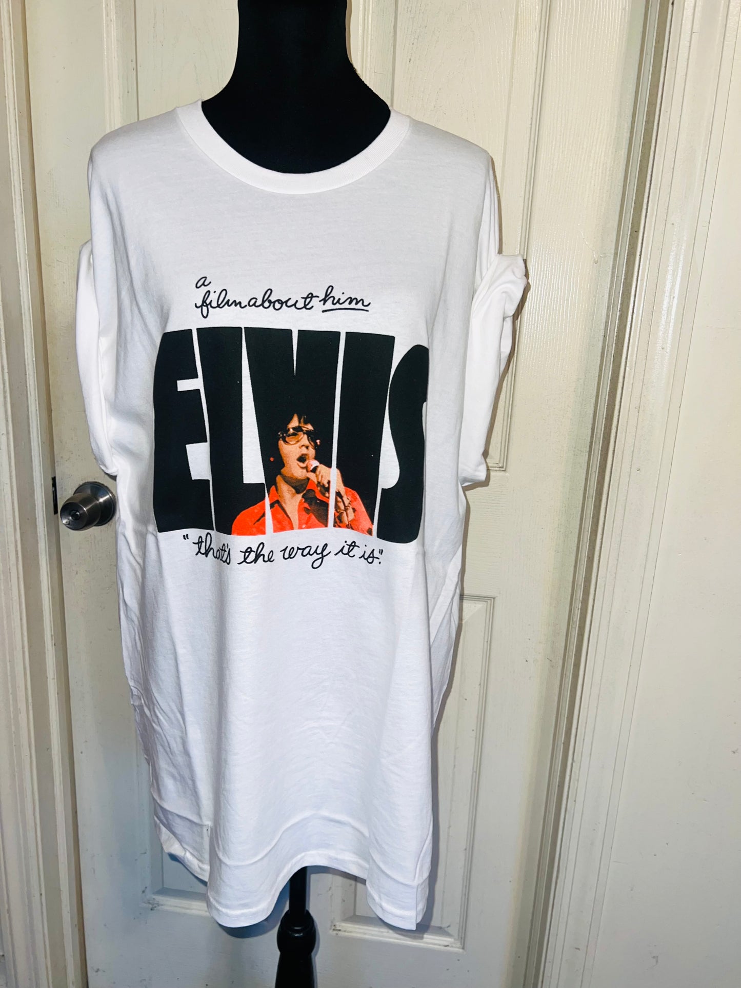 Elvis Double Sided Oversized Distressed Tee