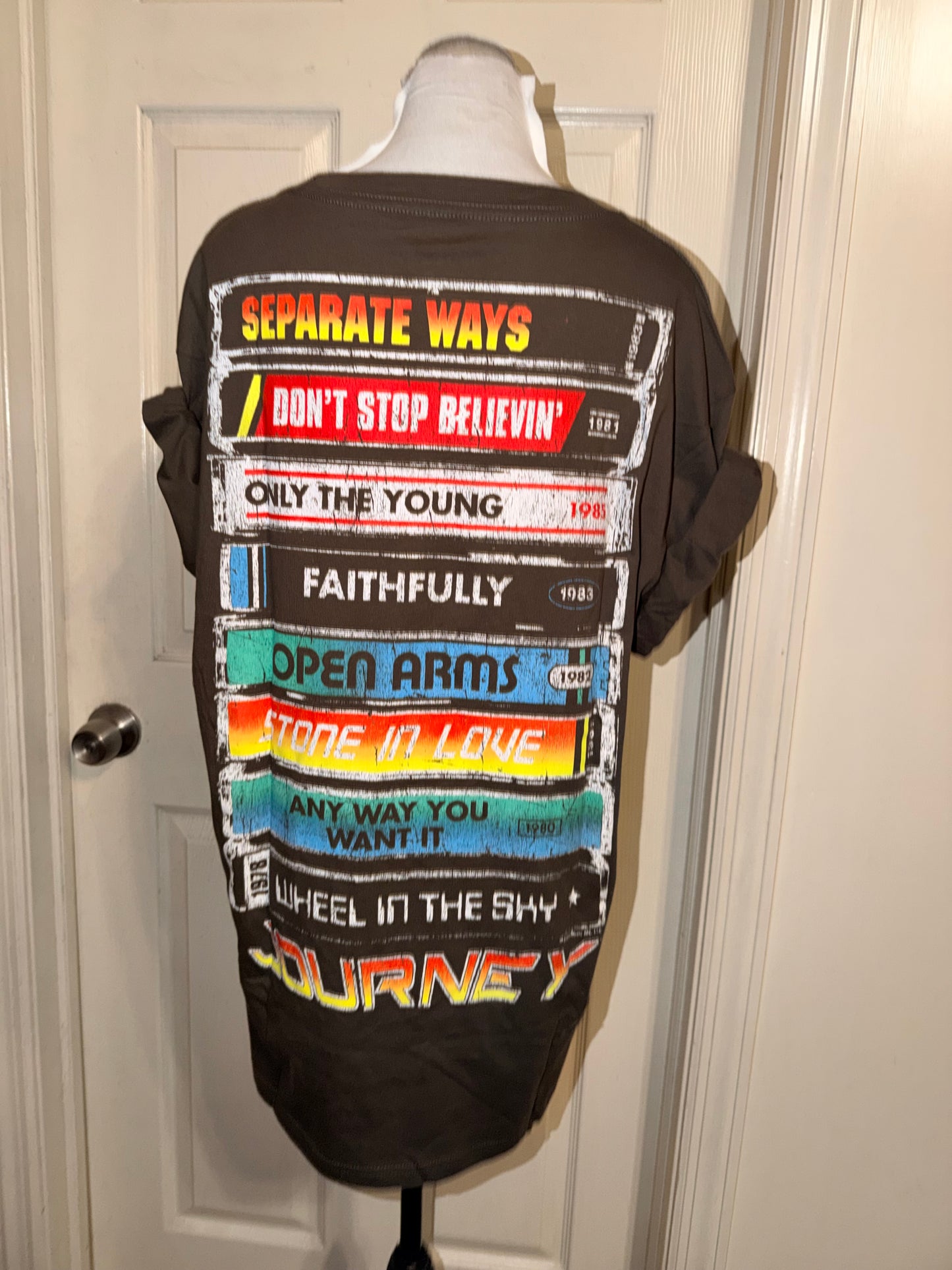 Journey Double Sided Oversized Distressed Tee
