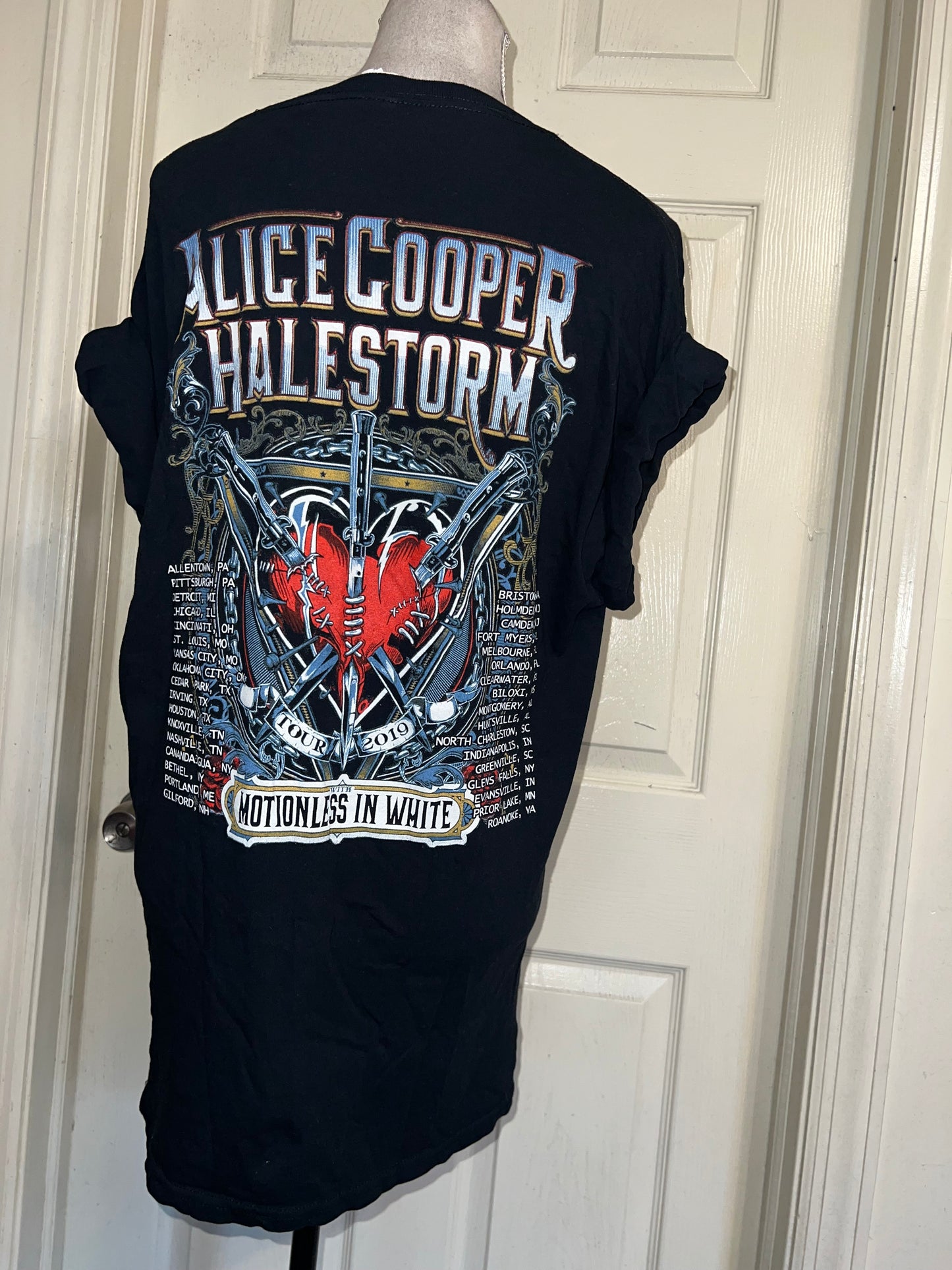 Alice Cooper Double Sided Oversized Distressed Tee