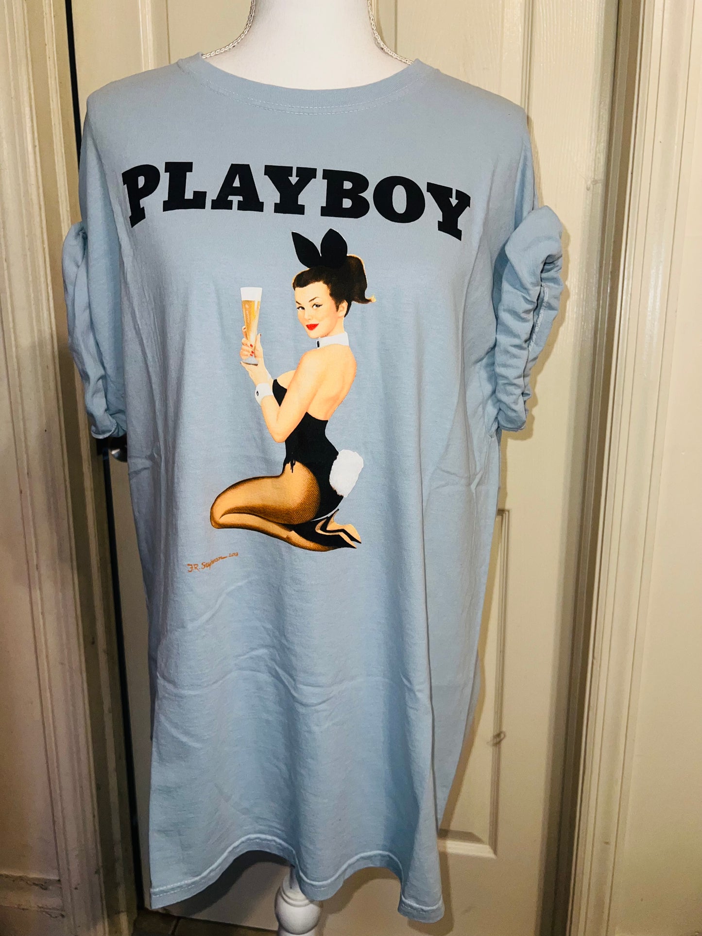 Playboy Oversized Distressed Tee