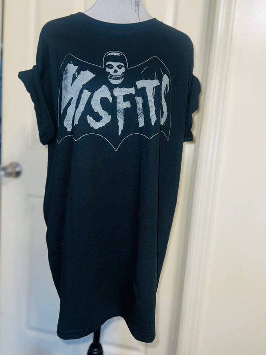 Misfits Double Sided Oversized Distressed Tee