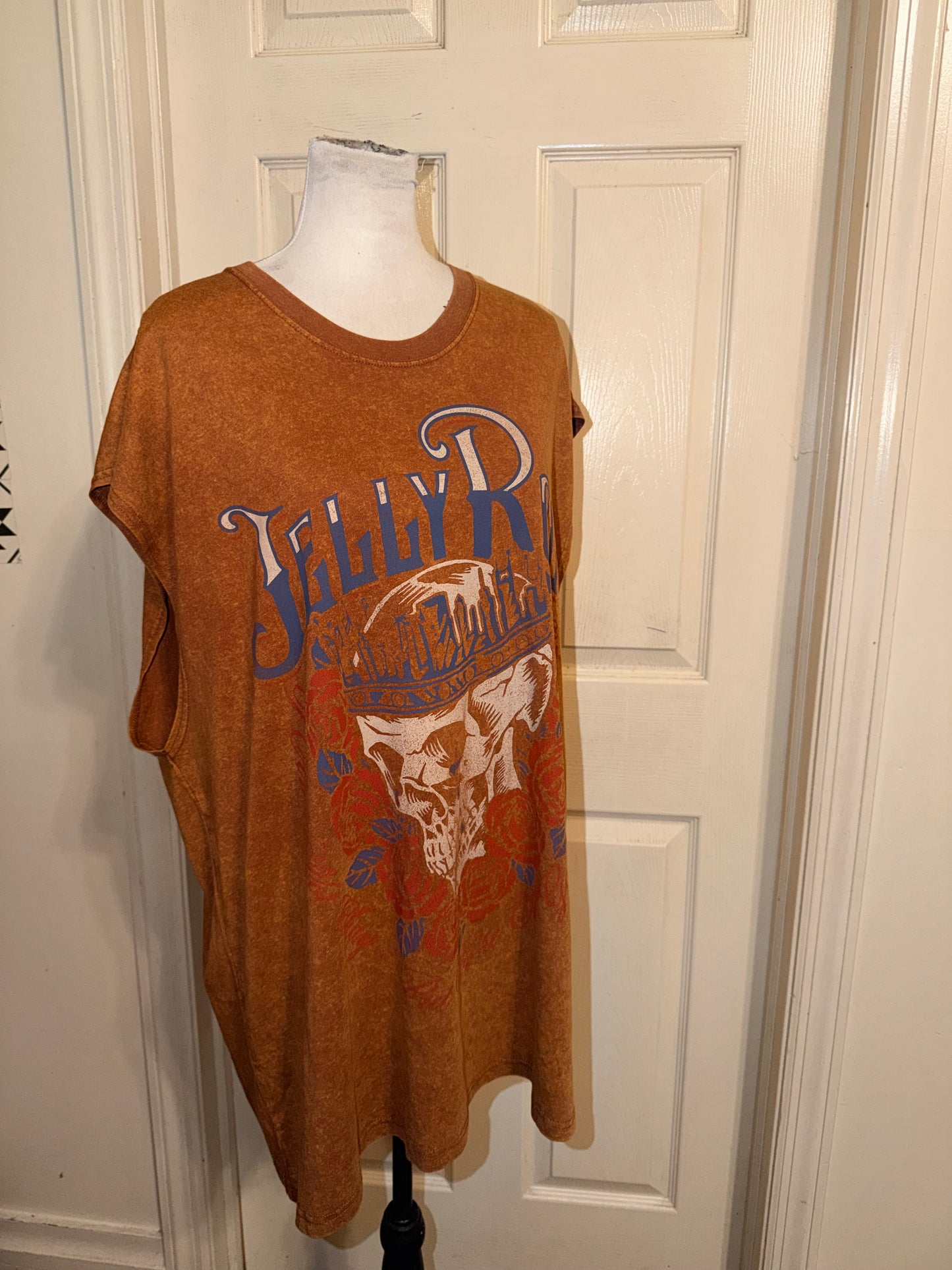 Jelly Roll Double Sided Oversized Distressed Tank