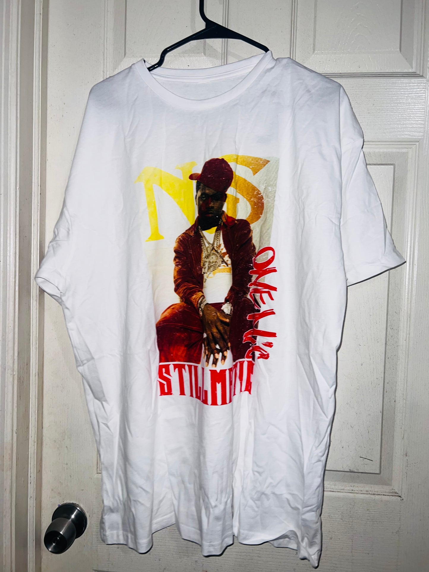 Nas Oversized Distressed Tee