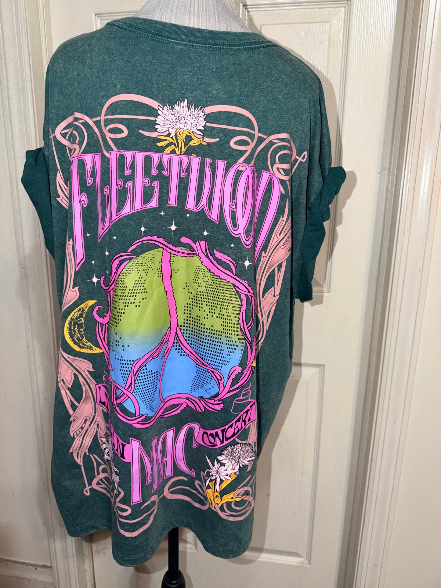 Fleetwood Mac Double Sided Oversized Distressed Tee