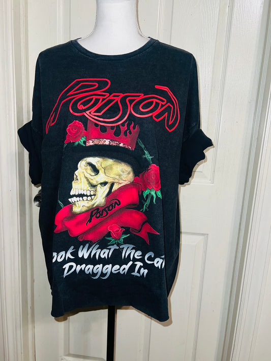 Poison Double Sided Oversized Distressed Tee