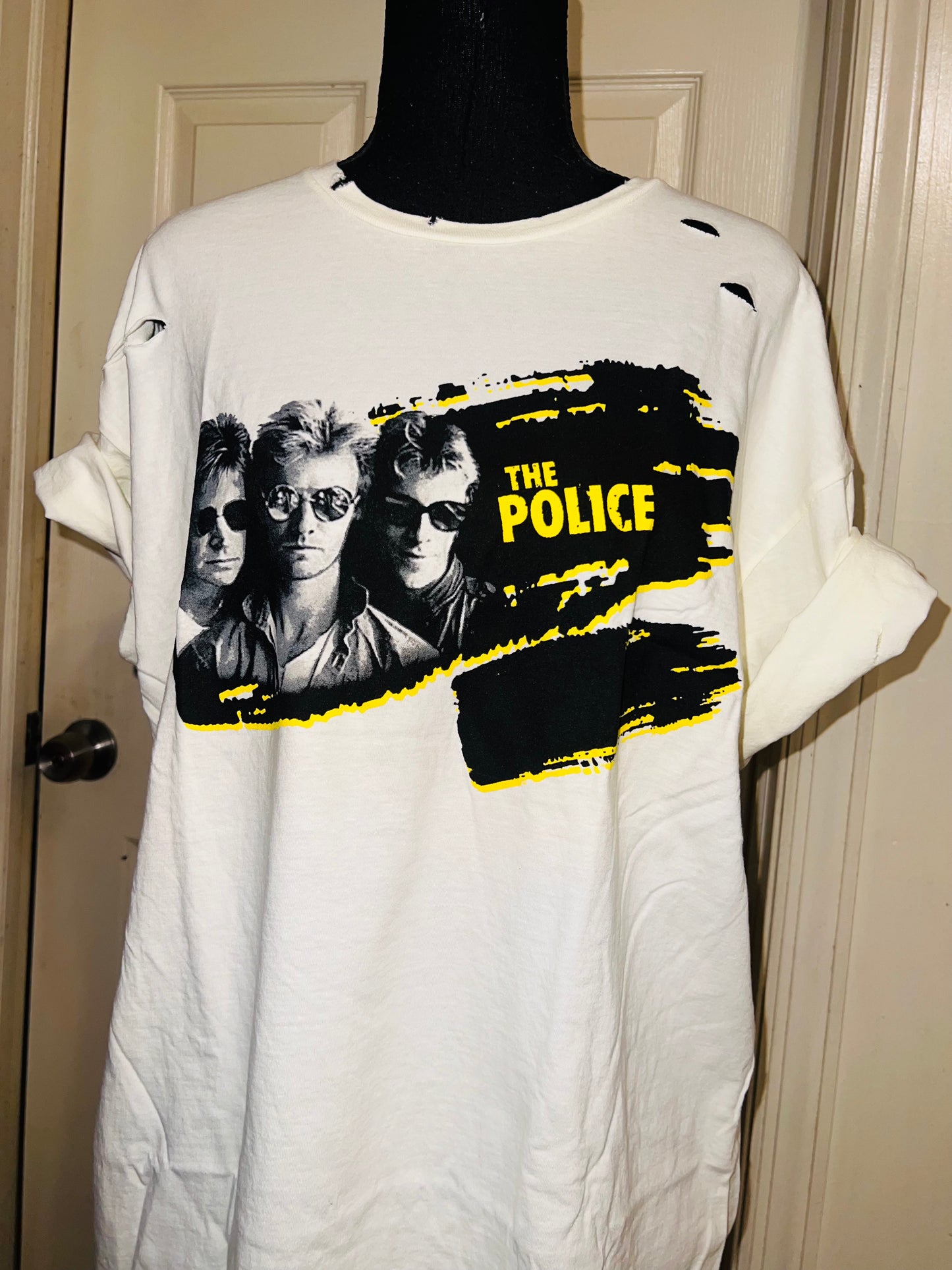 The Police Double Sided Oversized Distressed Tee