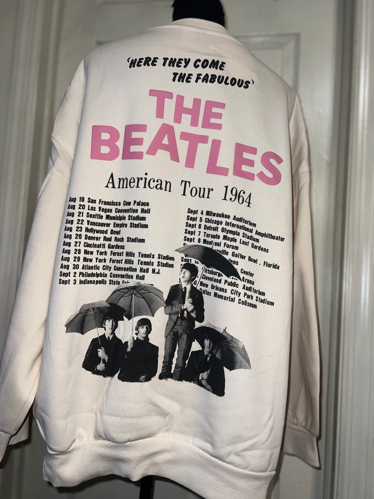 The Beatles Double Sided Oversized Distressed Tee