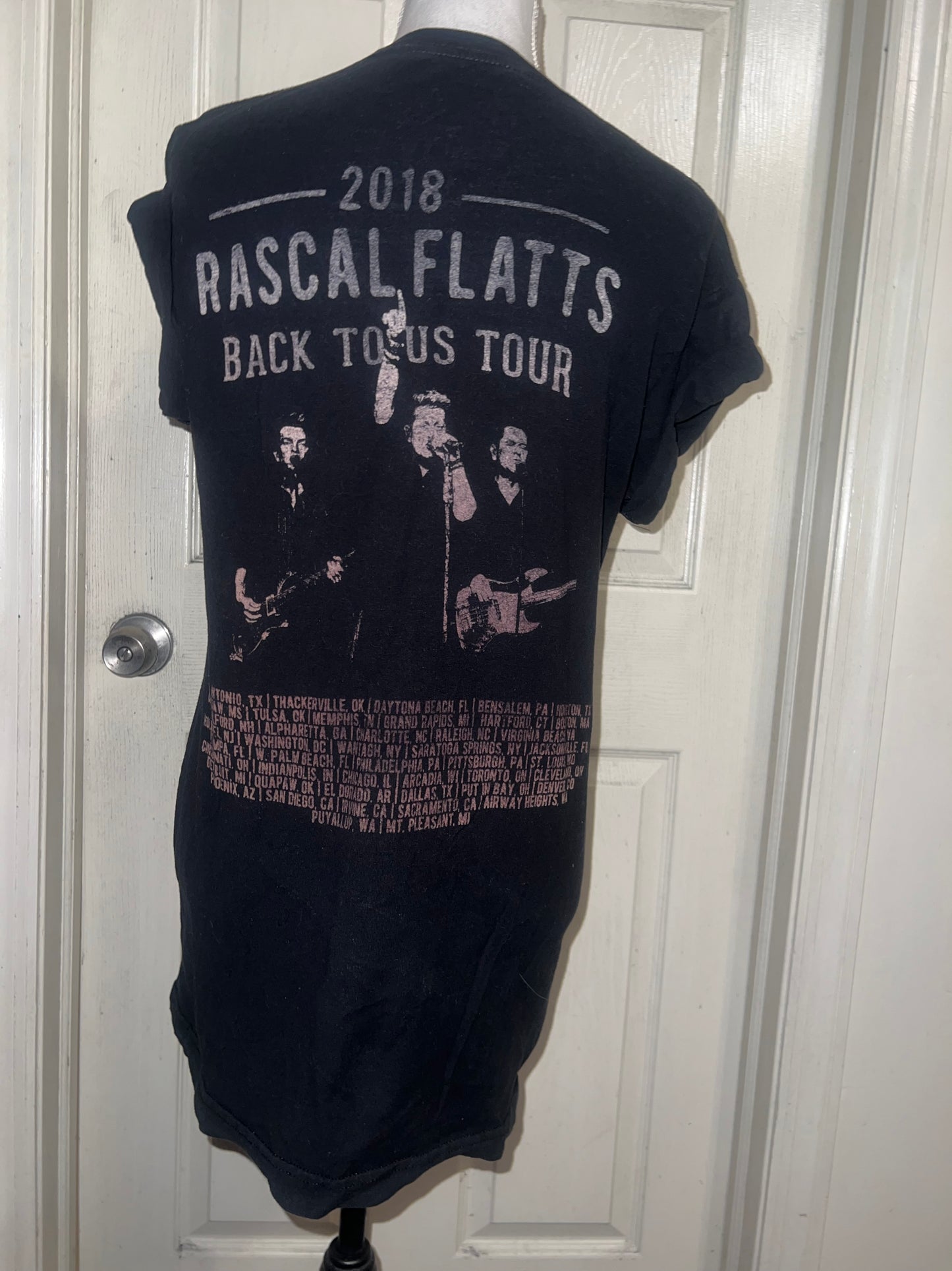 Rascal Flatts Double Sided Oversized Distressed Tee