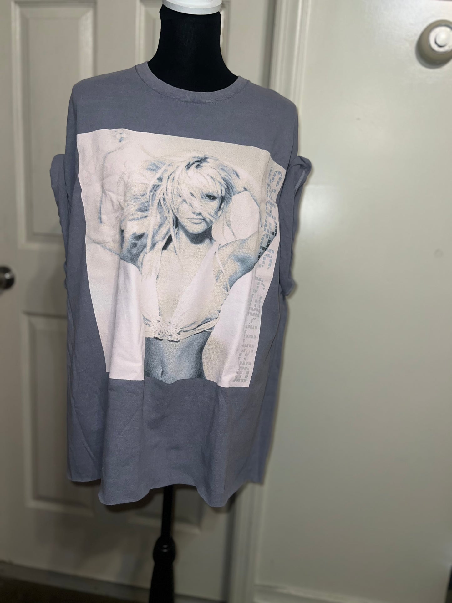 Britney Spears Oversized Distressed Tee