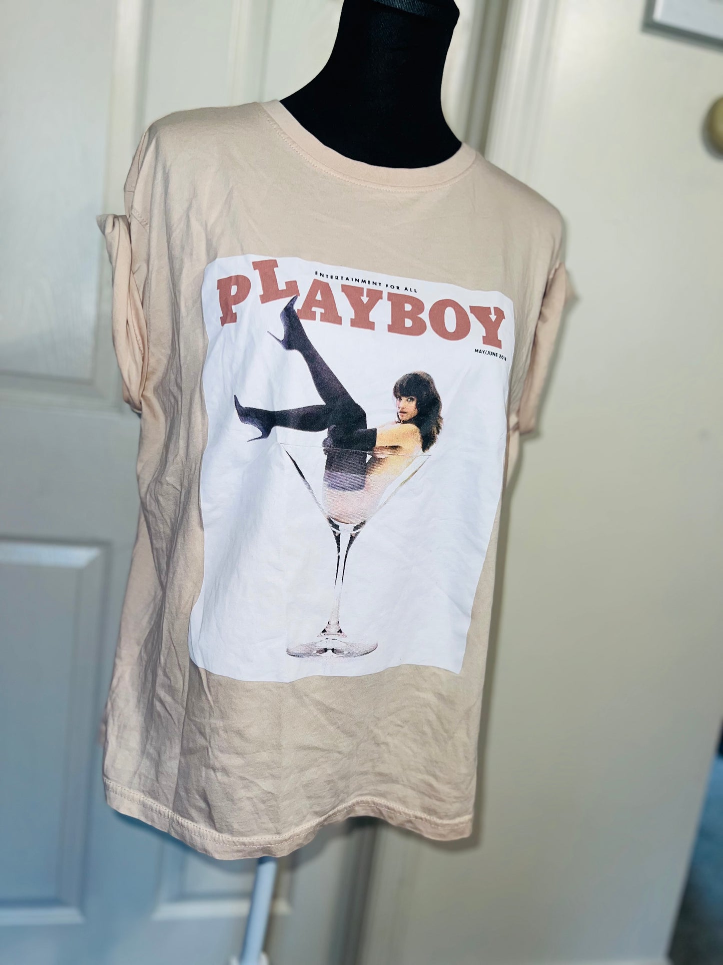 Playboy Oversized Distressed Tee