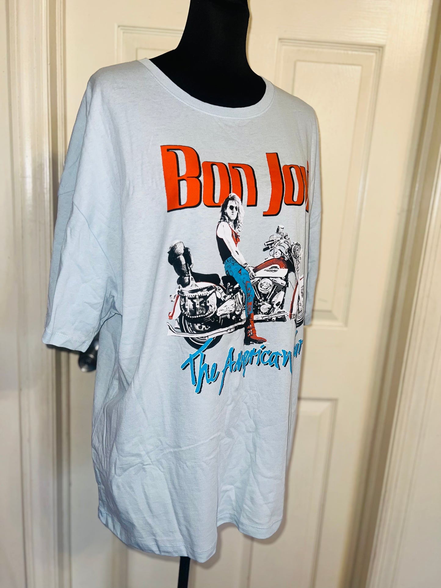 Bon Jovi Oversized Distressed Tee