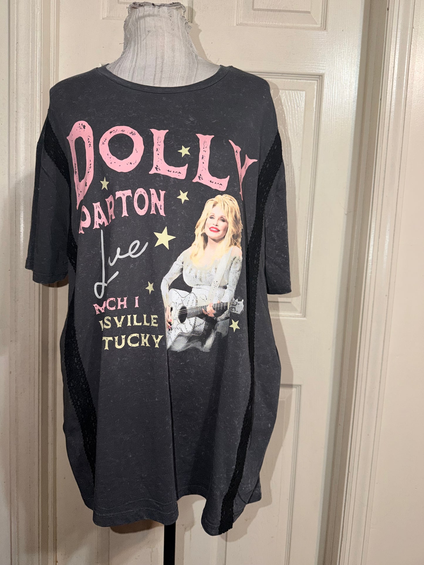 Dolly Parton Double Sided Oversized Distressed Tee