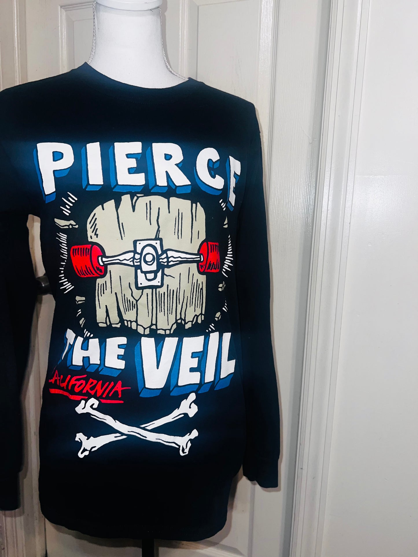 Pierce the Veil Oversized Distressed Long Sleeve Shirt