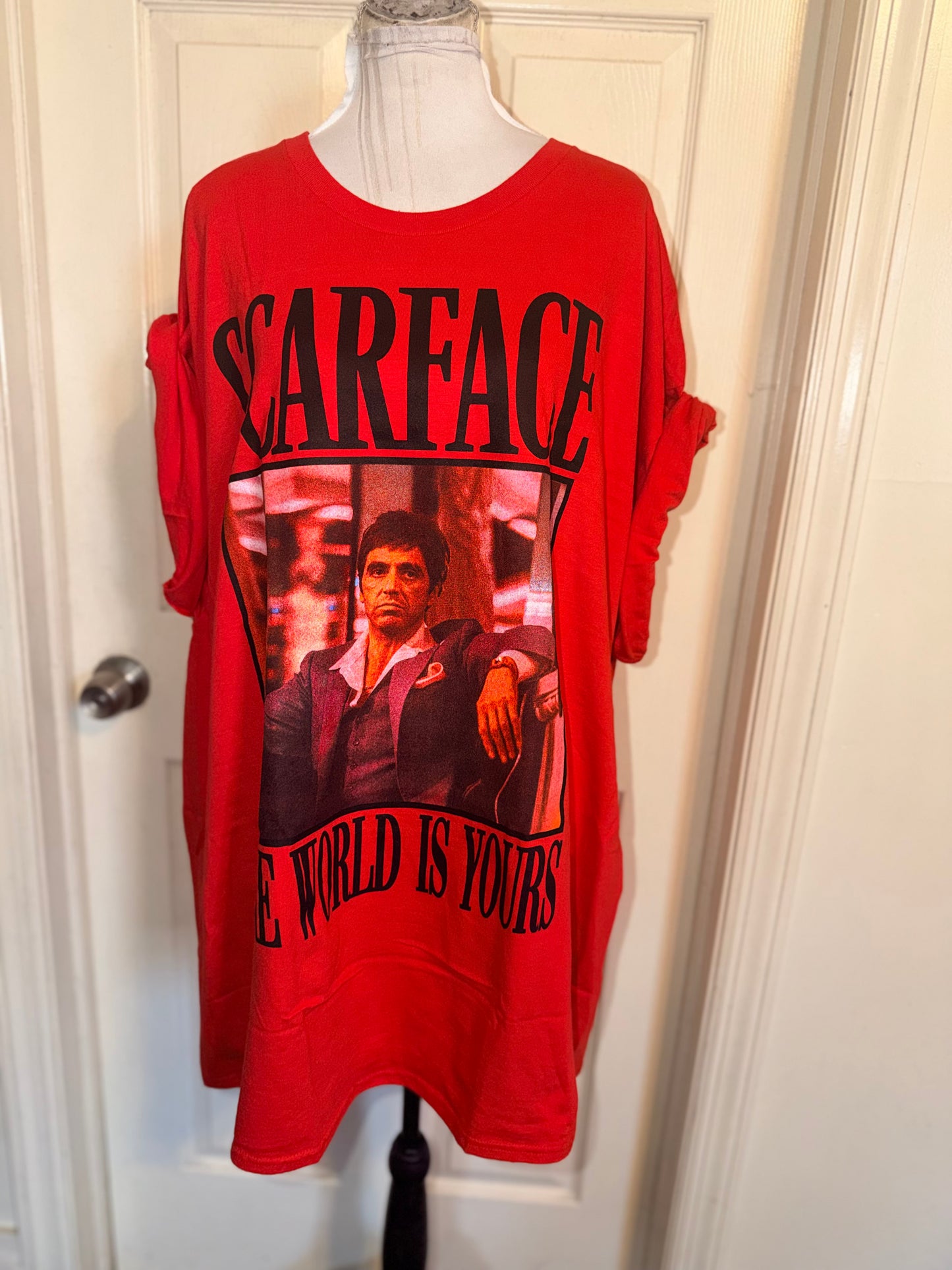 Scarface Oversized Distressed Tee