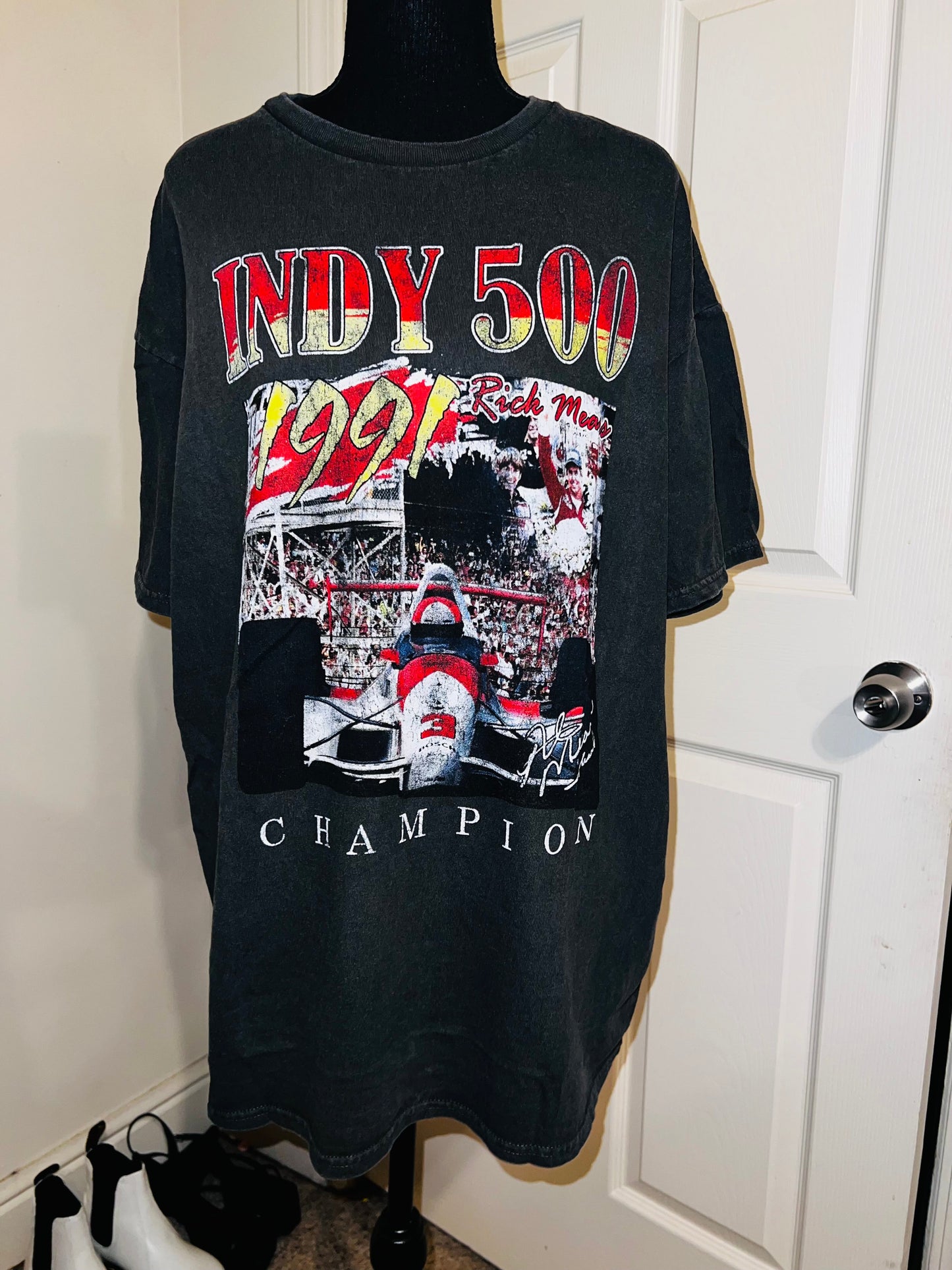 Indy 500 Oversized Distressed Tee