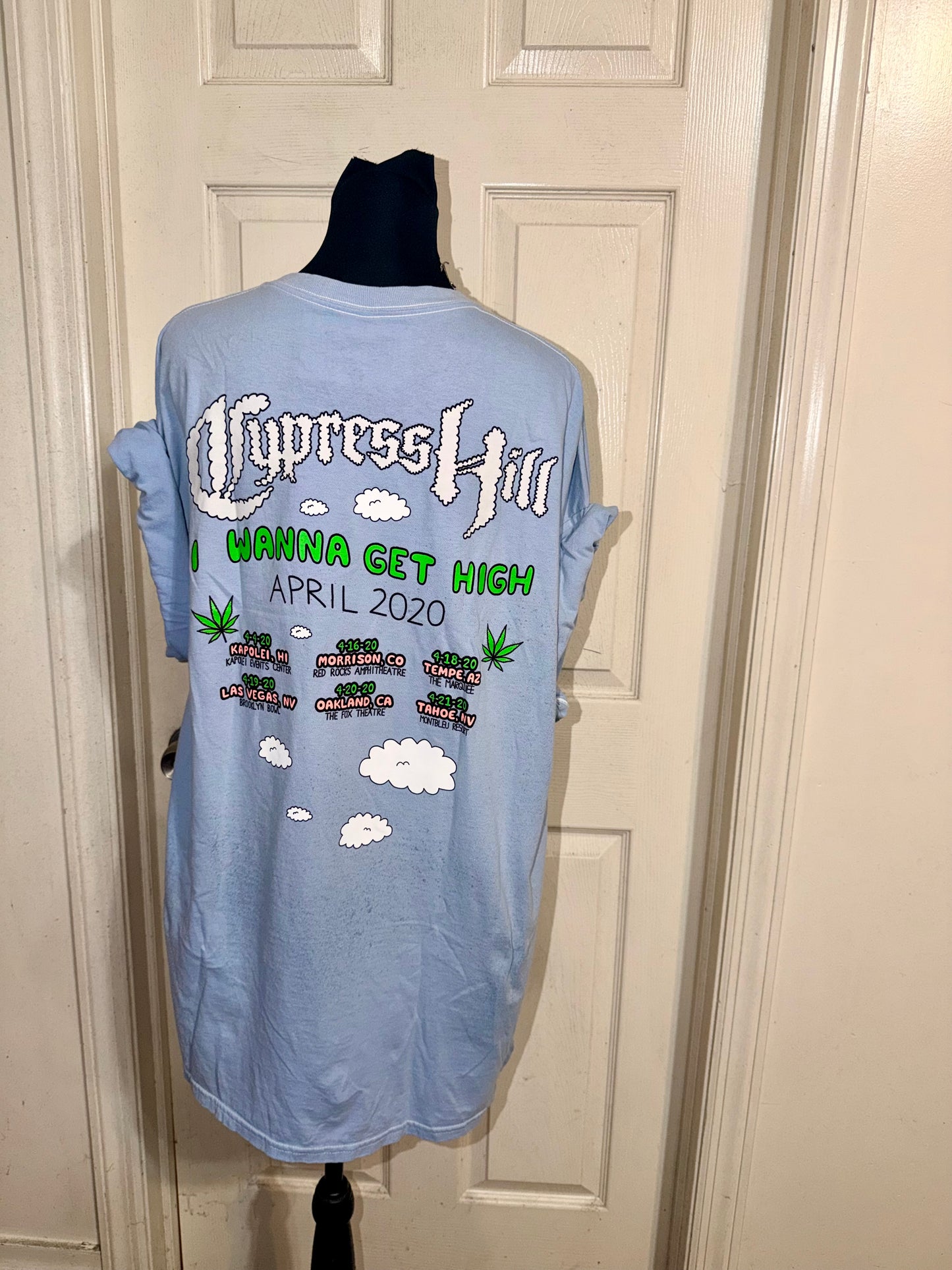 Cypress Hill Double Sided Oversized Distressed Tee