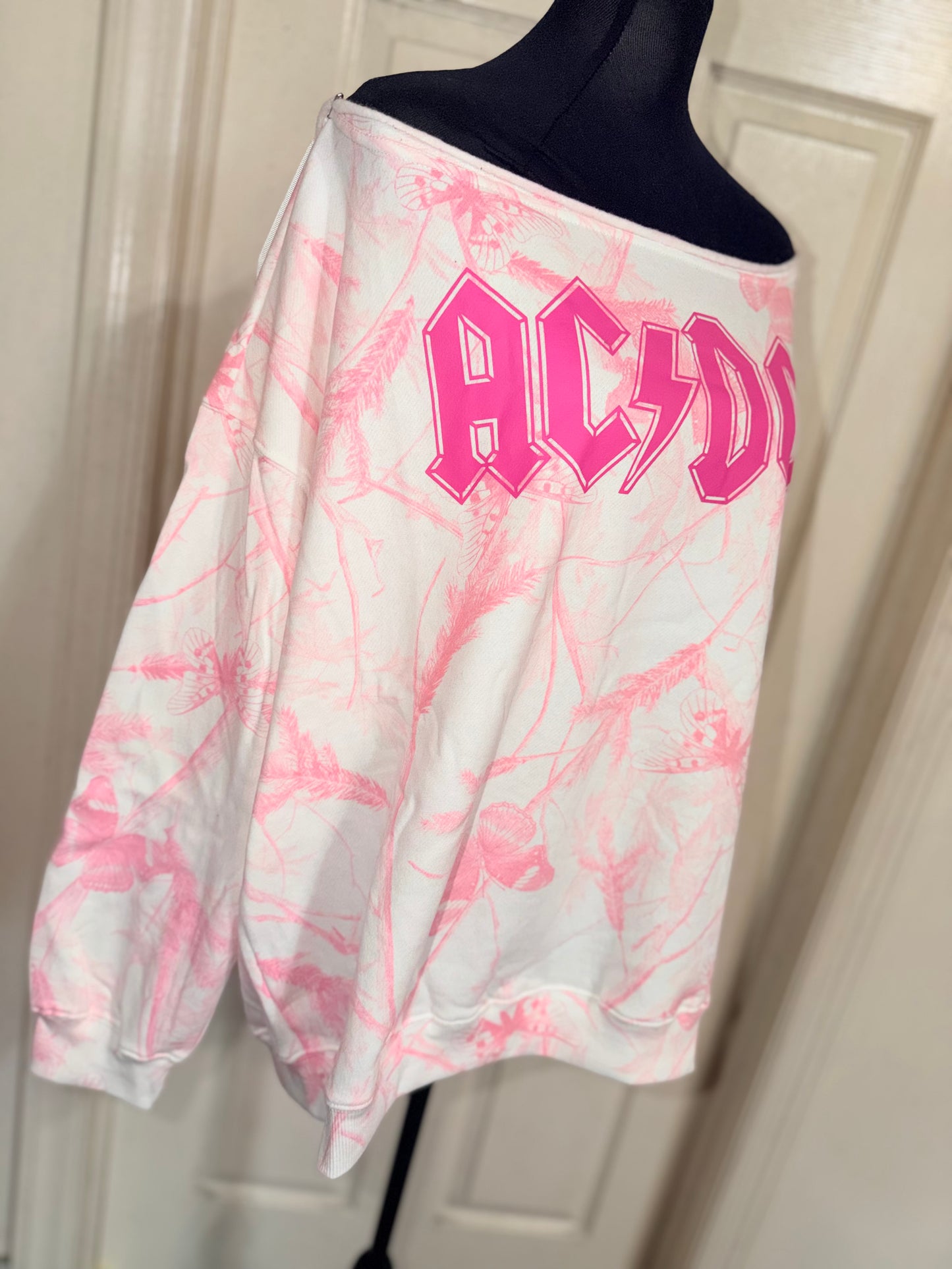 AC/DC OFTS Oversized Distressed Sweatshirt