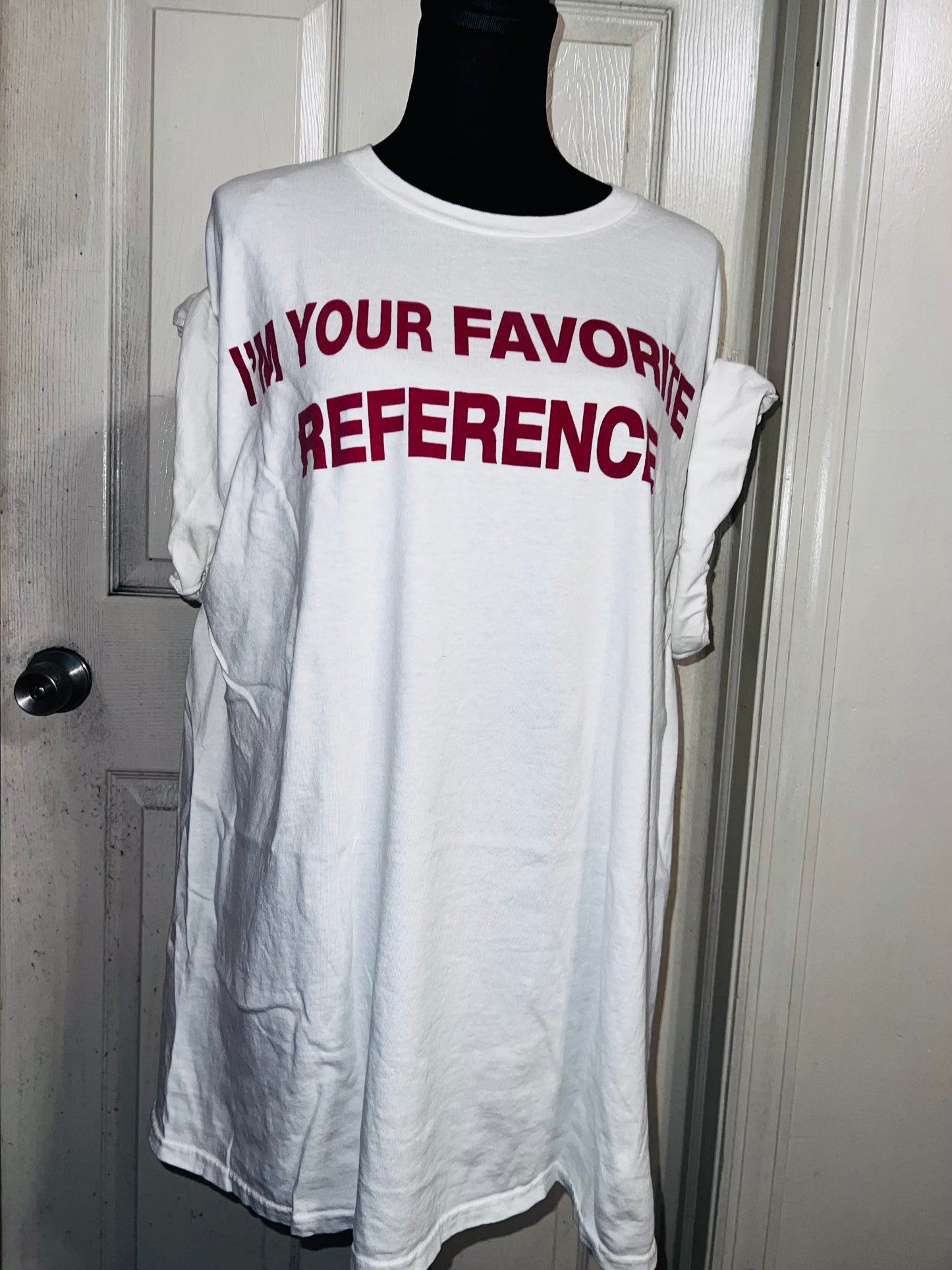 Charli XCX Favorite Reference Oversized Distressed Tee