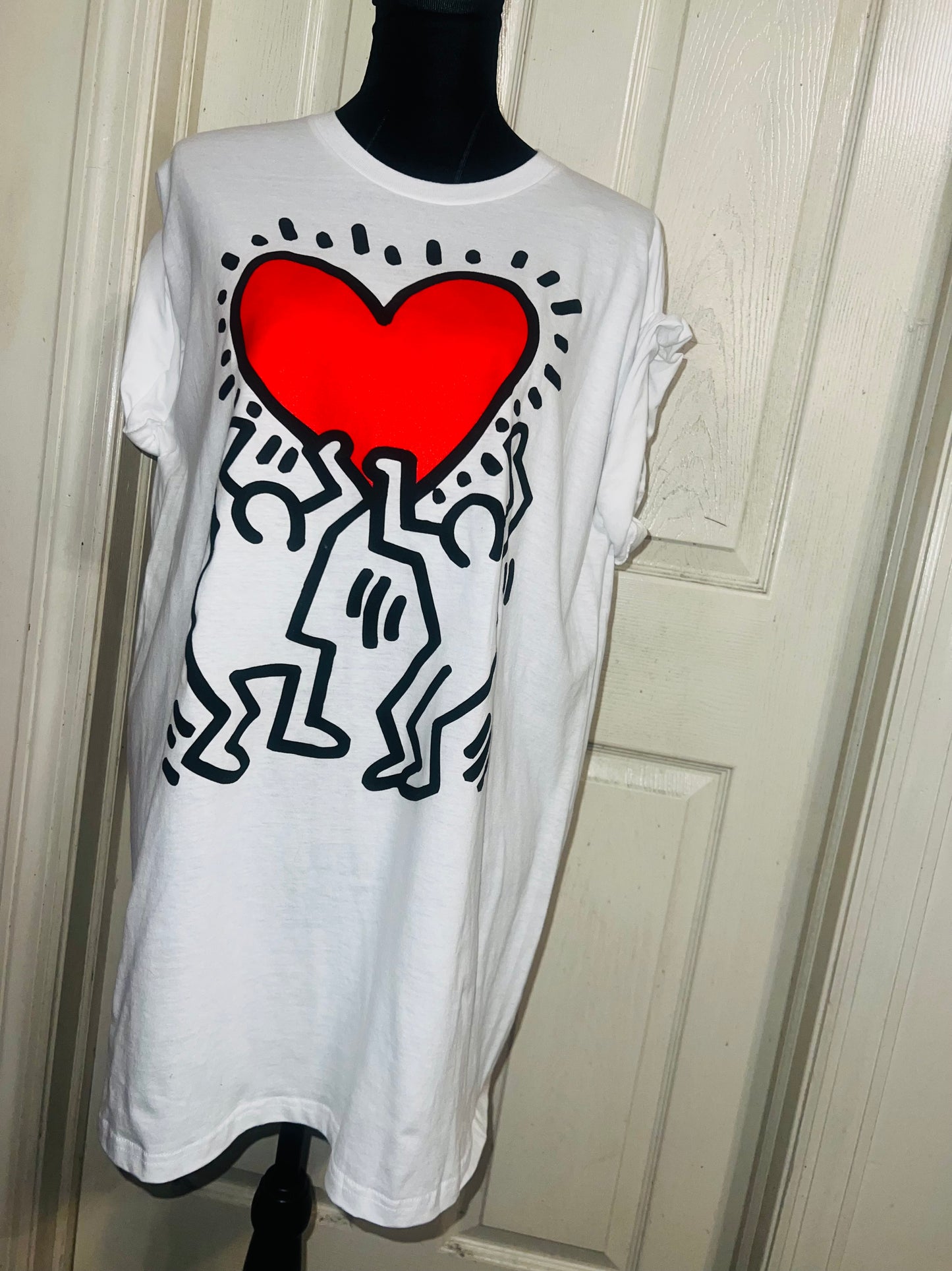 Keith Haring Oversized Distressed Tee