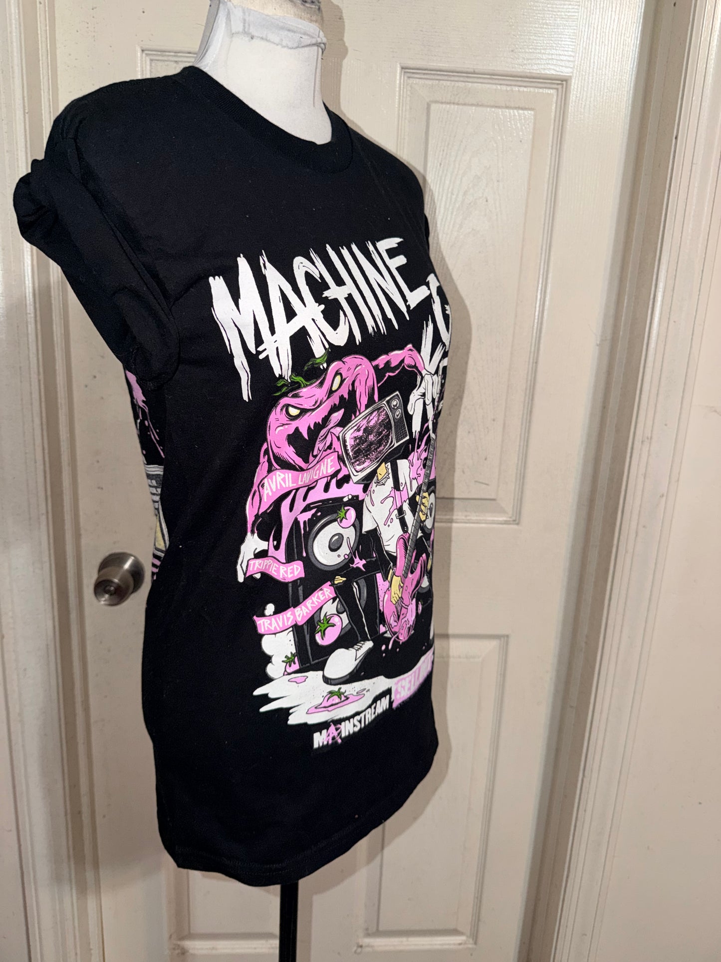 Machine Gun Kelly ft. Avril Lavigne Double Sided Oversized Distressed Tee