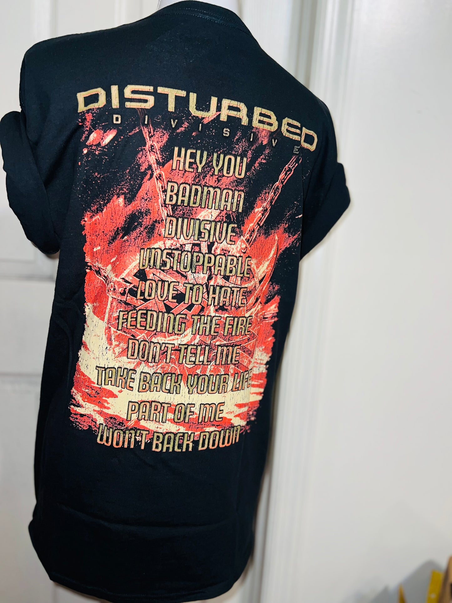 Disturbed Double Sided Oversized Distressed T-Shirt