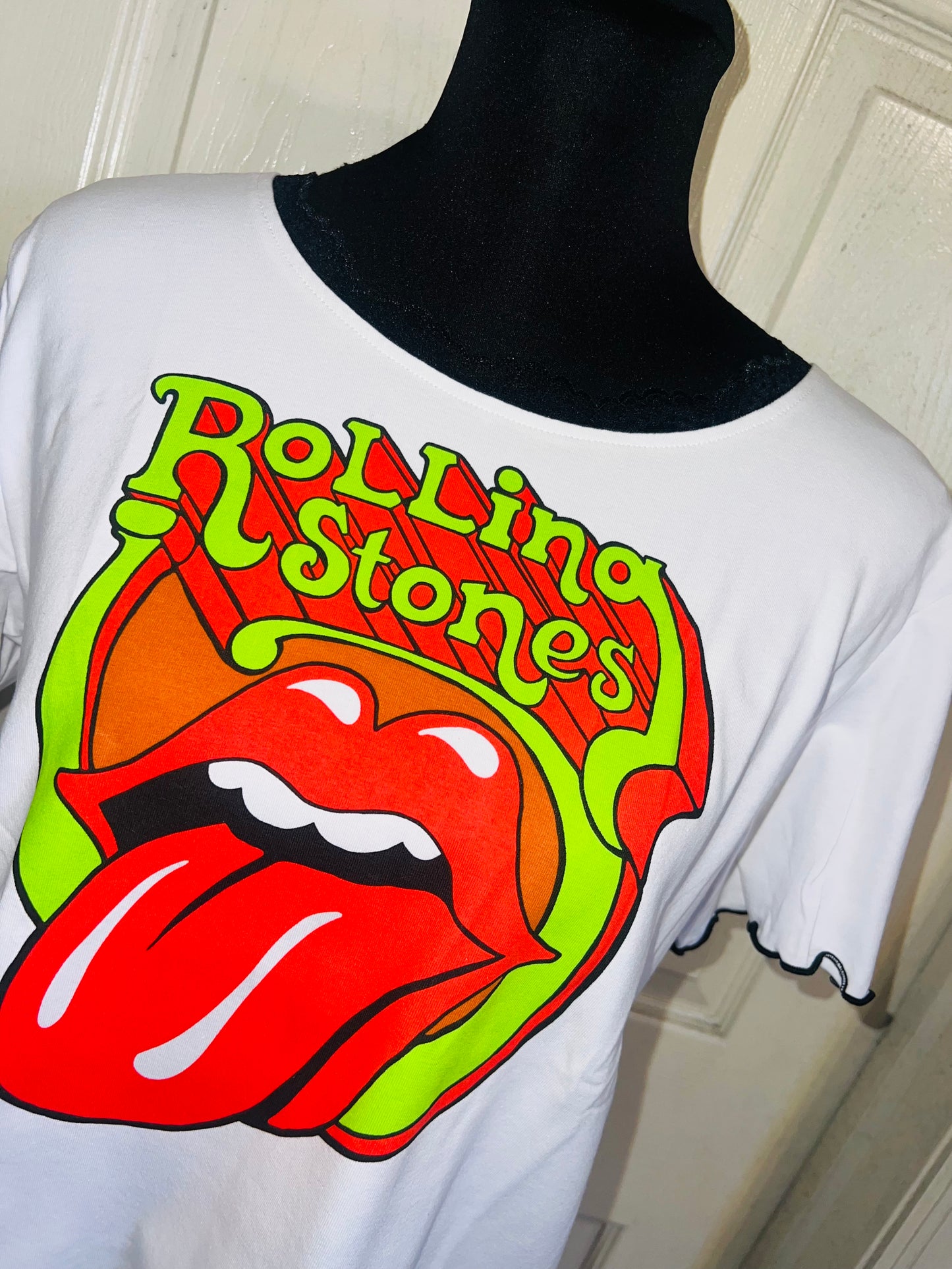 The Rolling Stones Distressed Baby Tee
